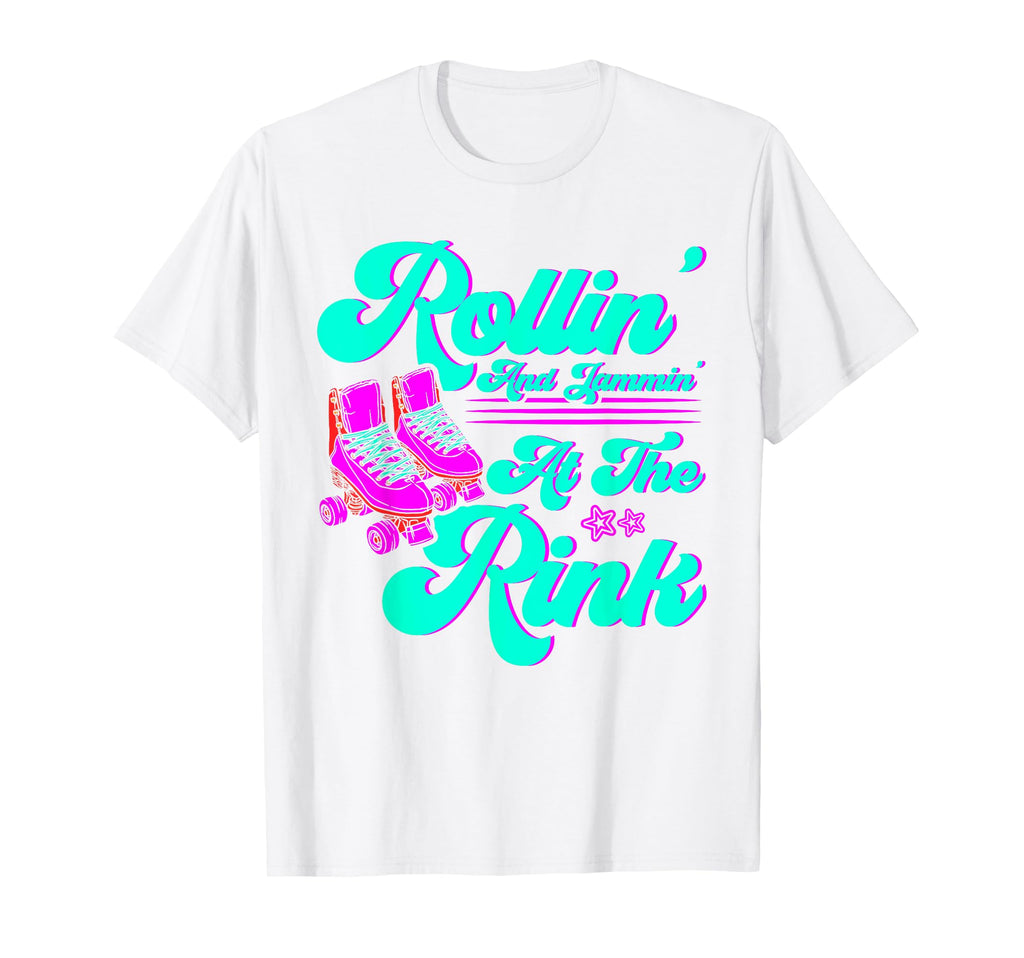 Roller Skates Rollin And Jammin Rink T-Shirt - Novelty Apparel Men Women - T-Shirt, Sweatshirt, Hoodie