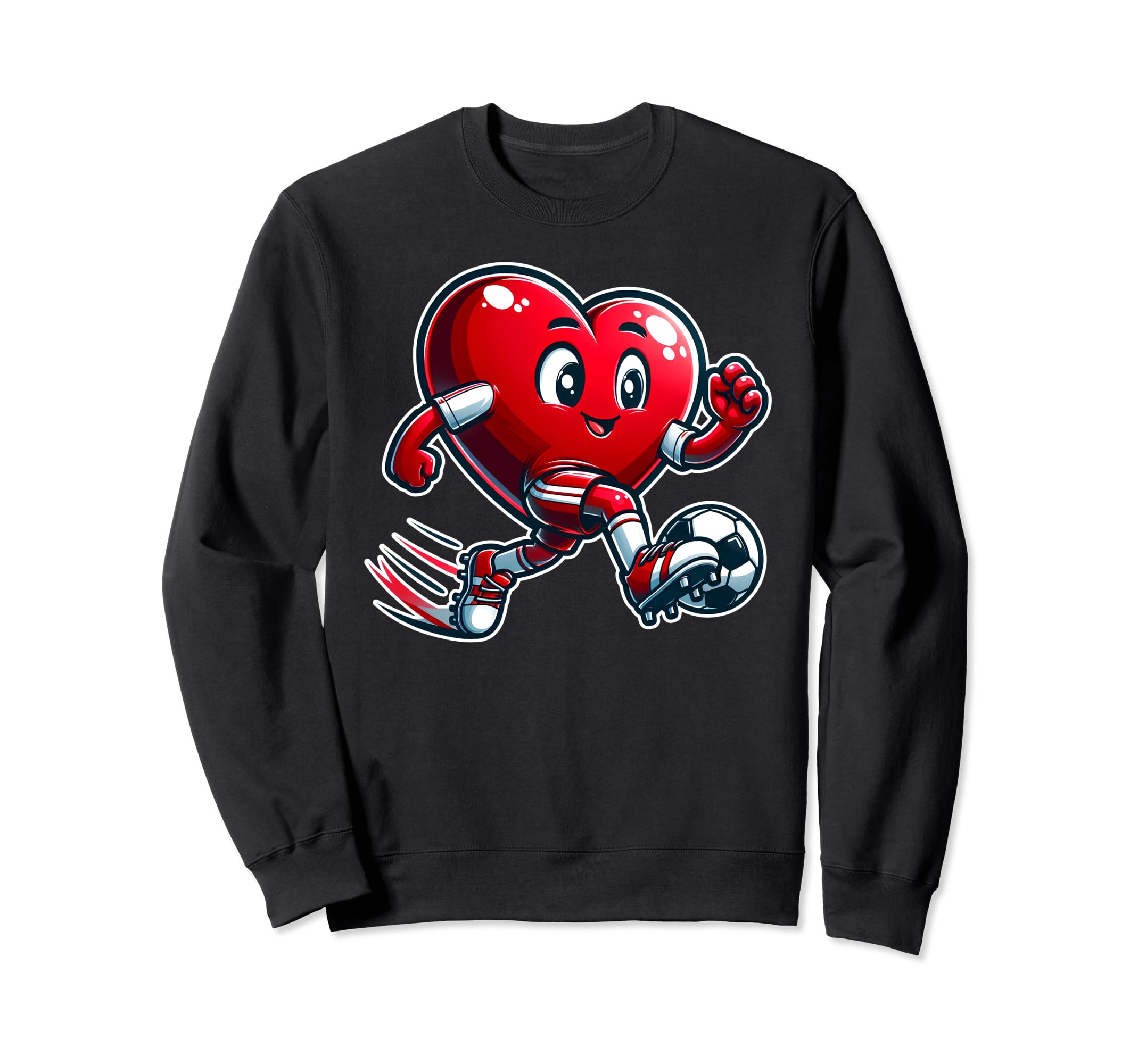 Valentines Day Soccer Player Sweatshirt - Aesthetic Graphic Men Women - T-Shirt, Sweatshirt, Hoodie