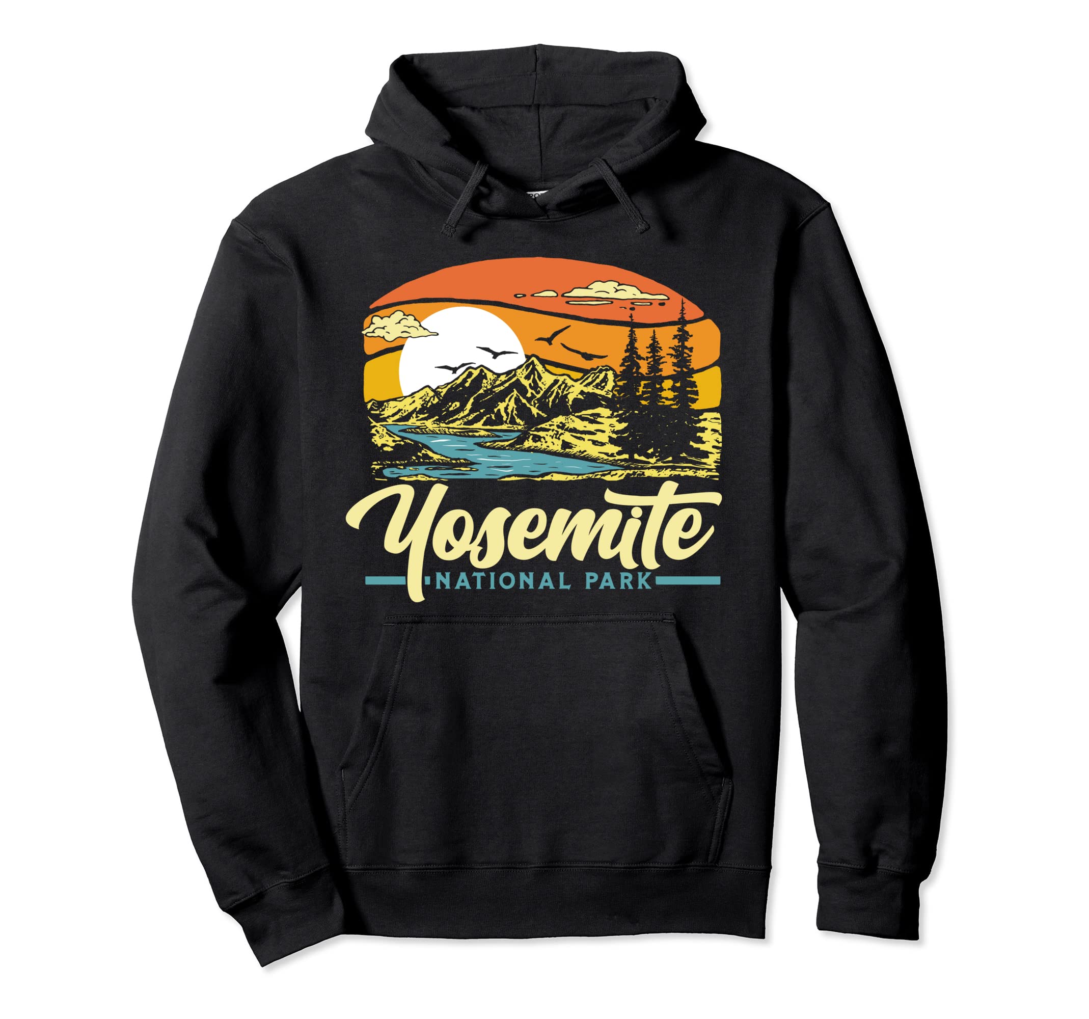 Yosemite National Park 80S California Hoodie - Casual Everyday Wear Unisex - T-Shirt, Sweatshirt, Hoodie