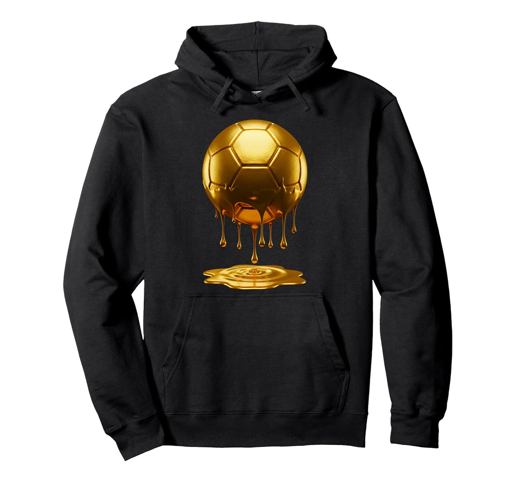 Soccer Dripping Drip Gold Sport Hoodie - Minimalist Print for Adults - T-Shirt, Sweatshirt, Hoodie