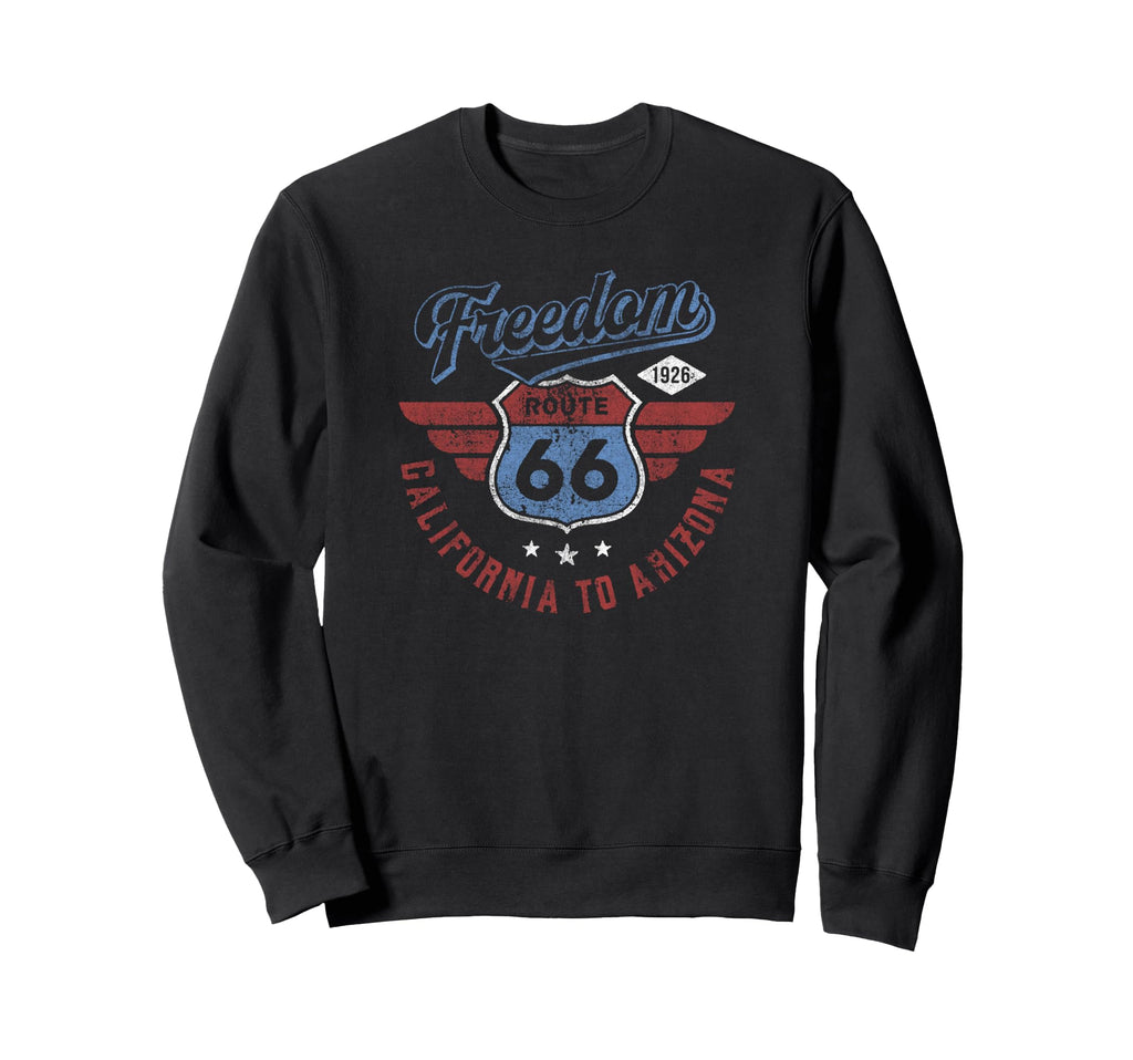 Trendy Route 66 Freedom California To Sweatshirt - Trendy Graphic Unisex - T-Shirt, Sweatshirt, Hoodie