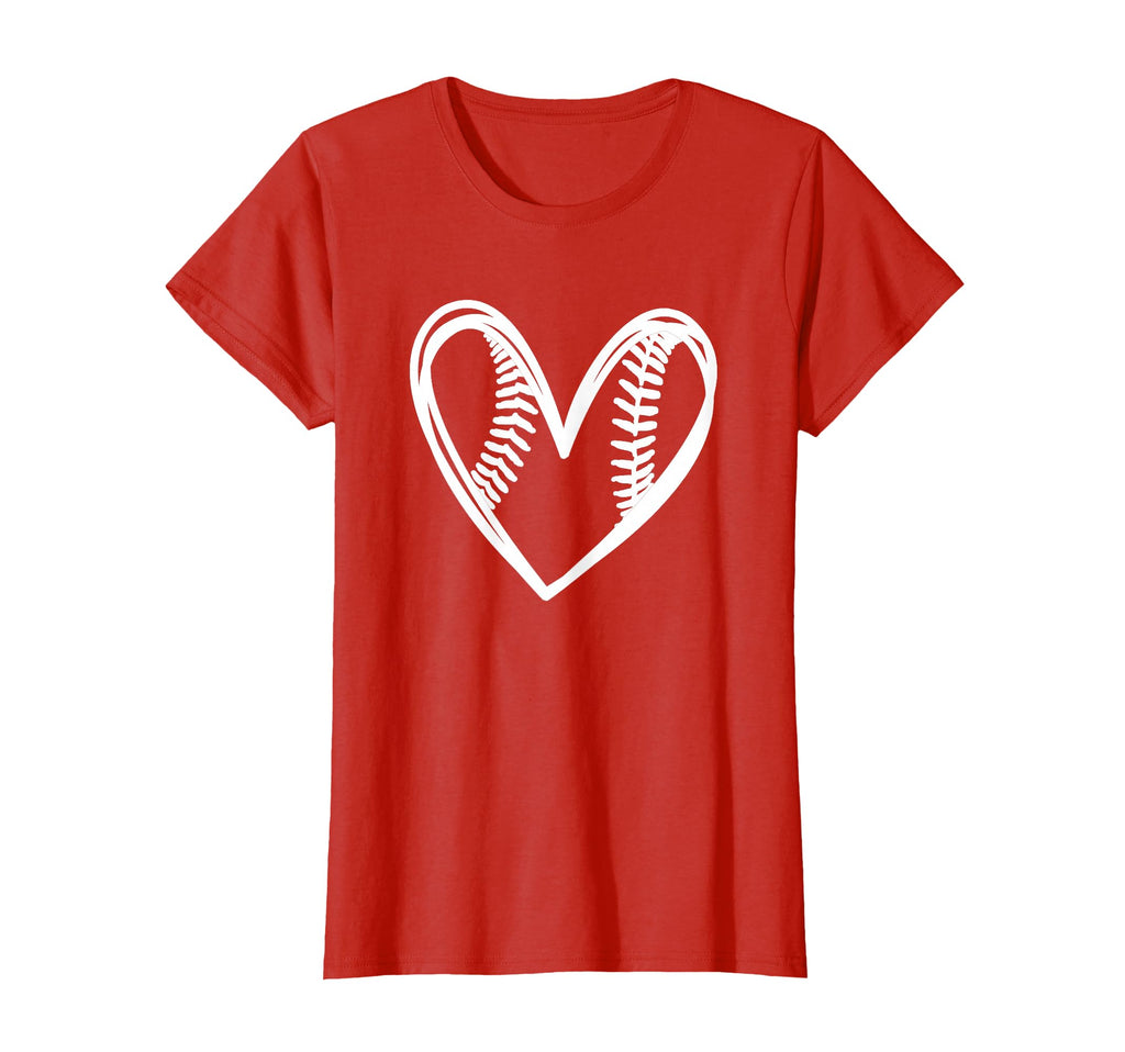 Baseball Outlined Heart Teens Love T-Shirt - Streetwear Style for Adults - T-Shirt, Sweatshirt, Hoodie