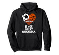 Ball Great Grandma Heart Soccer Hoodie - Streetwear Style for Adults - T-Shirt, Sweatshirt, Hoodie