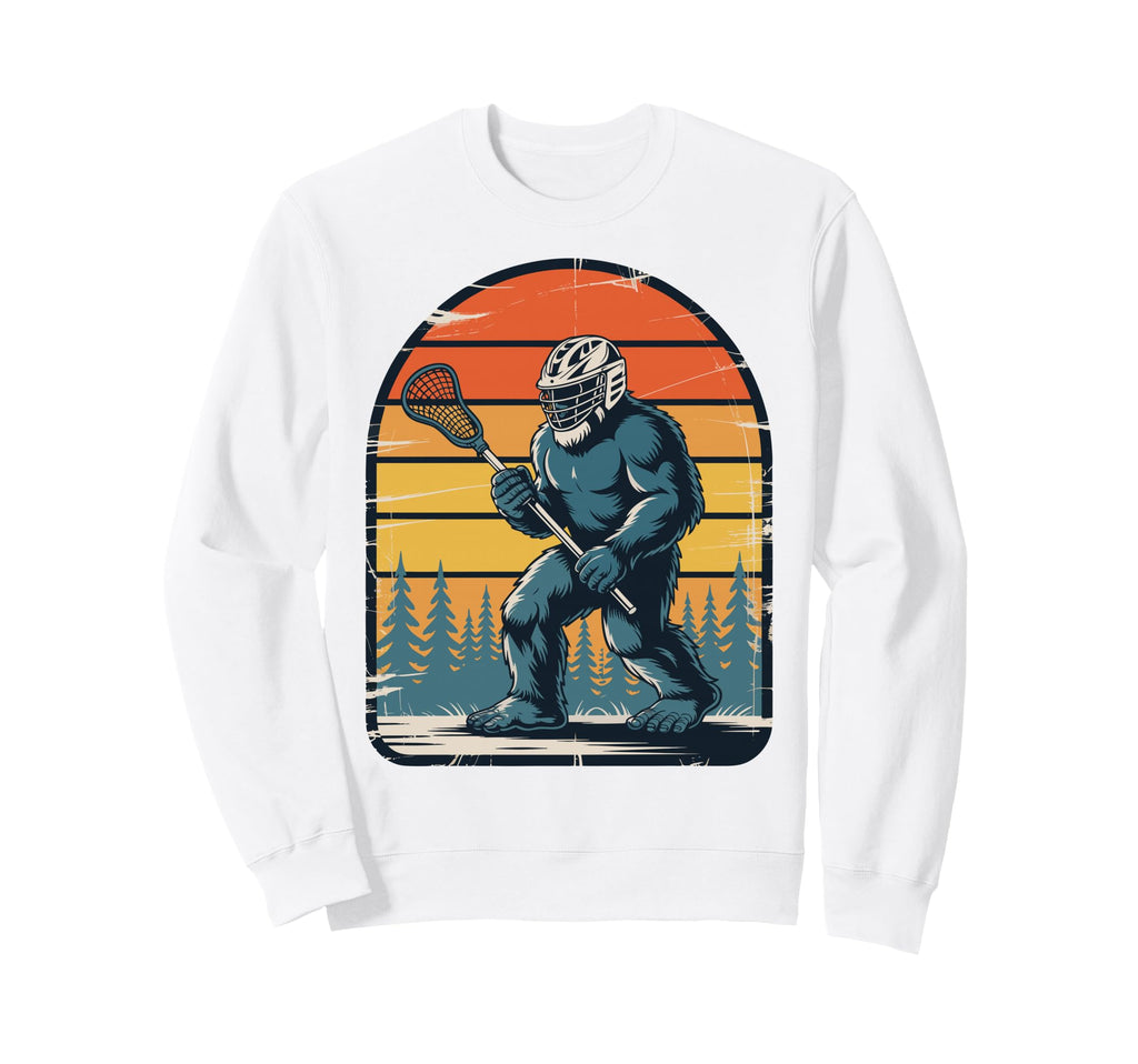 Lacrosse Goalie Bigfoot Lax Sweatshirt - Trendy Graphic Men Women - T-Shirt, Sweatshirt, Hoodie