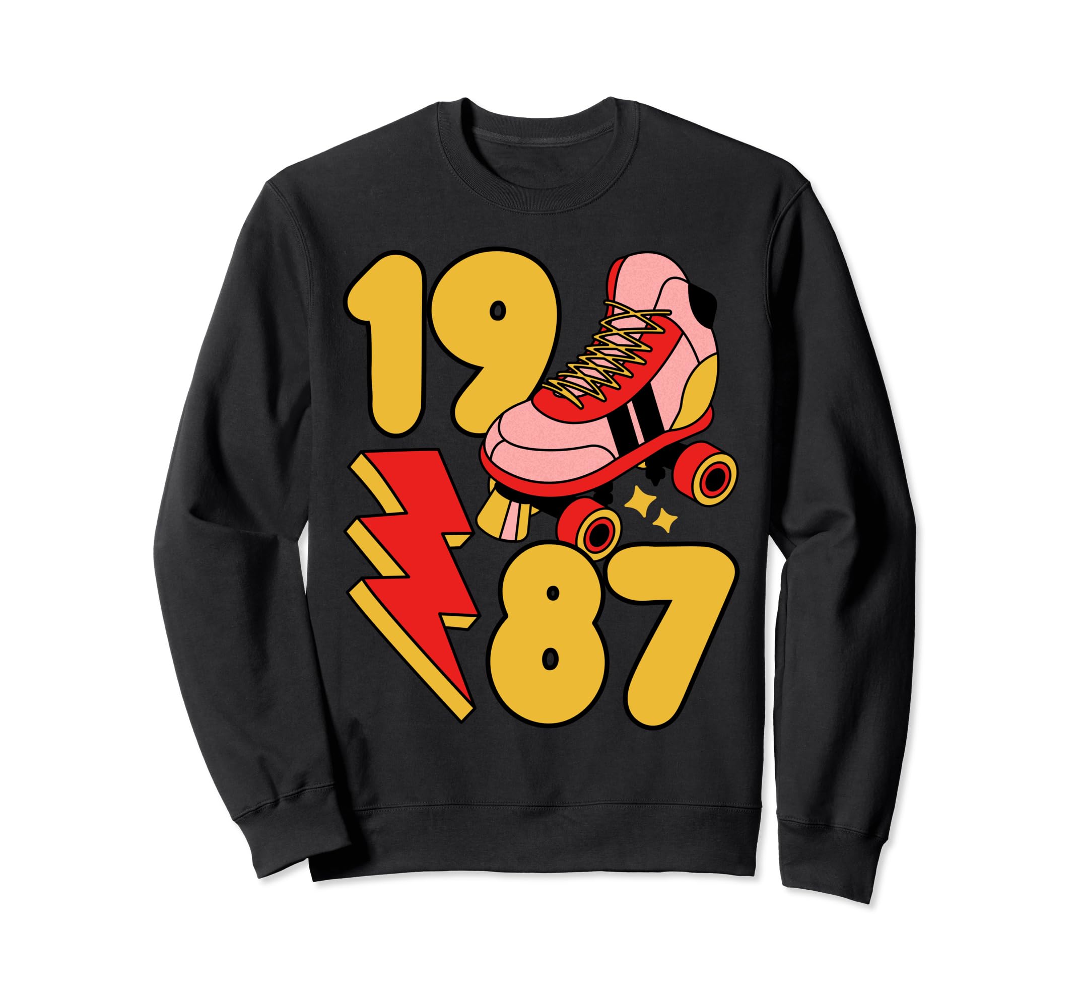 1987 Roller Skate 80S Nostalgia Sweatshirt - Custom Art Print for Adults - T-Shirt, Sweatshirt, Hoodie
