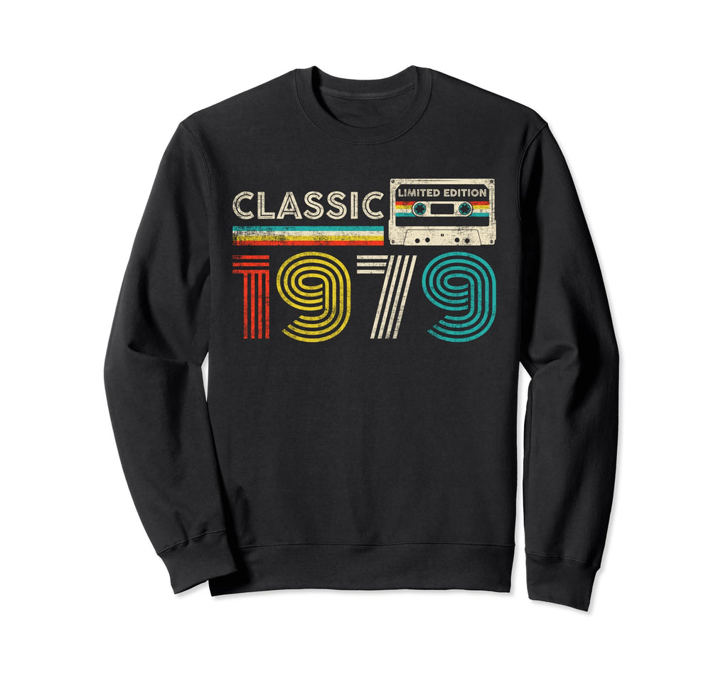 1979 1979 Cassette Tape Birthday Sweatshirt - Aesthetic Graphic Men Women - T-Shirt, Sweatshirt, Hoodie