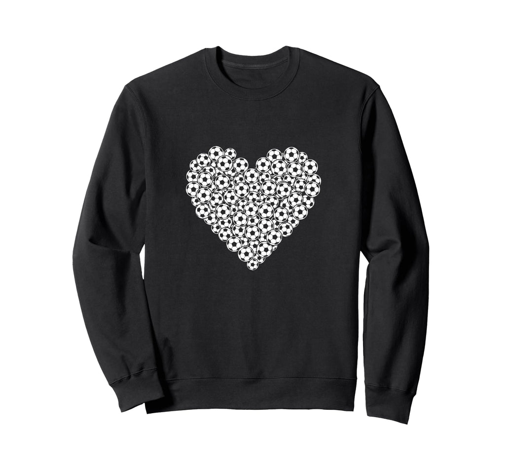 Soccer Ball Heart Shape Love Sweatshirt - Trendy Graphic for Adults - T-Shirt, Sweatshirt, Hoodie