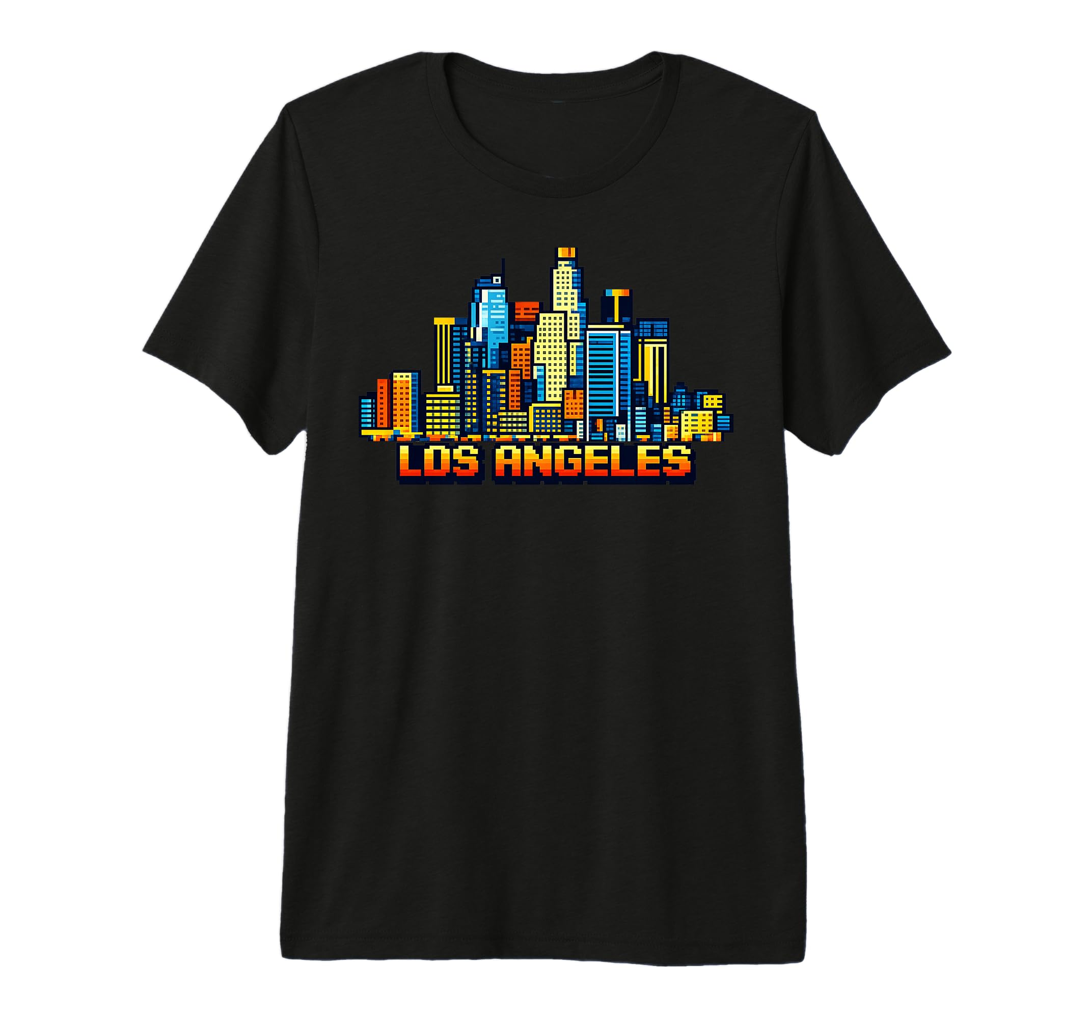 Los Angeles 8 Bit Video Arcade Gamer T-Shirt - Casual Everyday Wear Unisex - T-Shirt, Sweatshirt, Hoodie