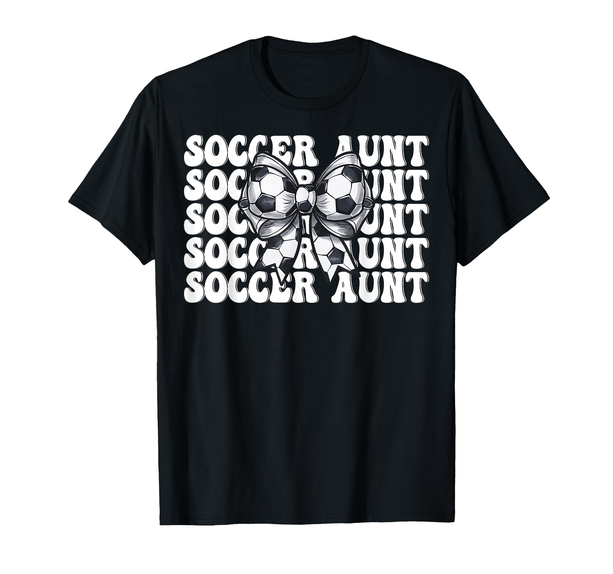 Soccer Aunt Soccer Auntie Coquette Bow T-Shirt - Custom Art Print Unisex - T-Shirt, Sweatshirt, Hoodie
