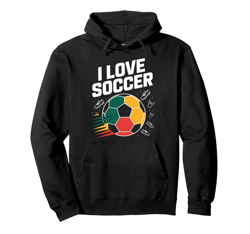 I Love Soccer Passion Soccer Ball Hoodie - Streetwear Style Unisex - T-Shirt, Sweatshirt, Hoodie