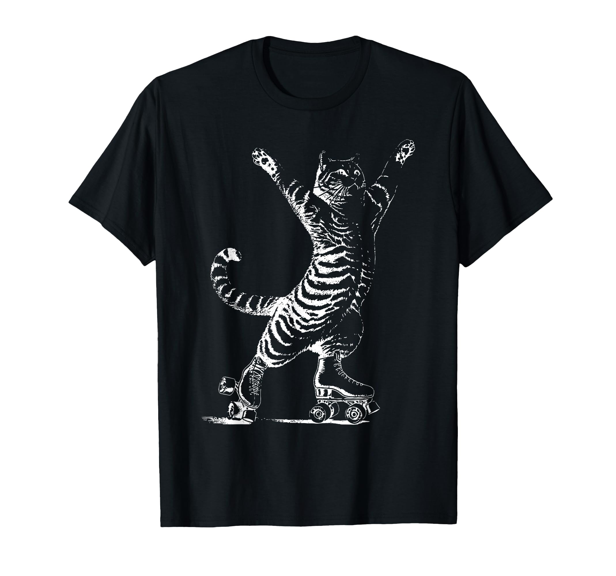 Cat Rollerskates Skating Derby Skater T-Shirt - Custom Art Print Unisex - T-Shirt, Sweatshirt, Hoodie