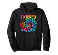 I Kicked 100 Days School Soccer Tie Dye Hoodie - Graphic Print Unisex - T-Shirt, Sweatshirt, Hoodie