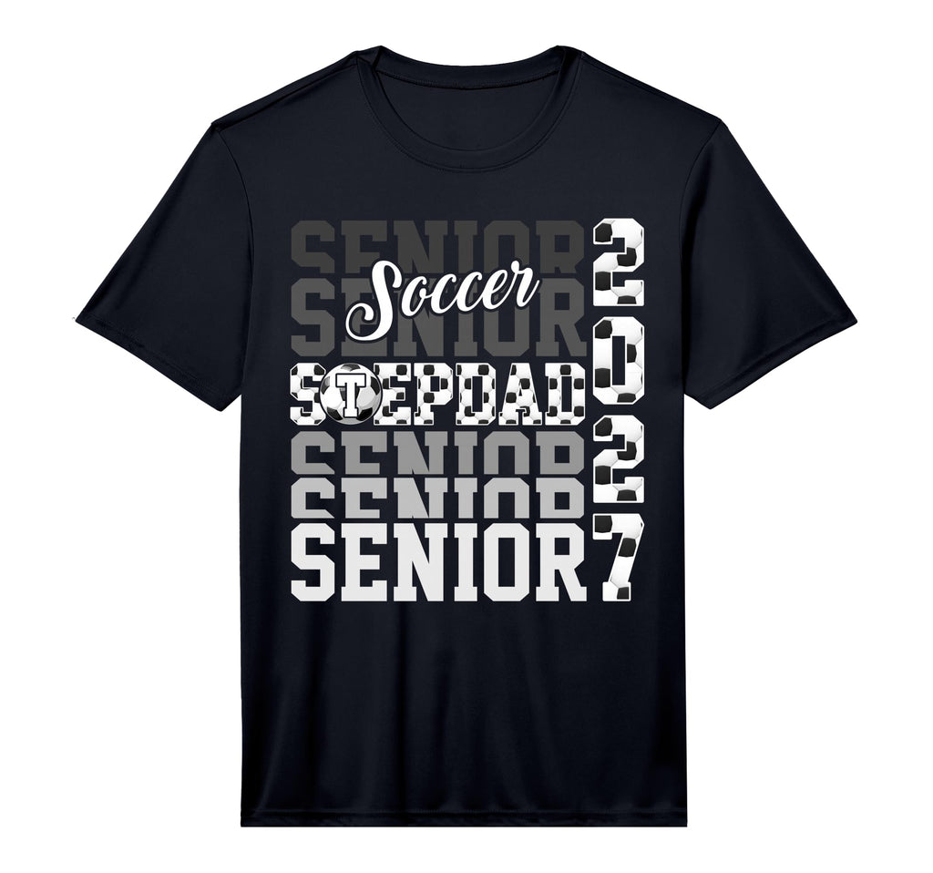 Senior 2027 Soccer Stepdad Proud Family T-Shirt - Graphic Print Men Women - T-Shirt, Sweatshirt, Hoodie