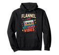 Flannel 90S Grunge Vibes Cassette Tape Pop Hoodie - Trendy Graphic Unisex - T-Shirt, Sweatshirt, Hoodie