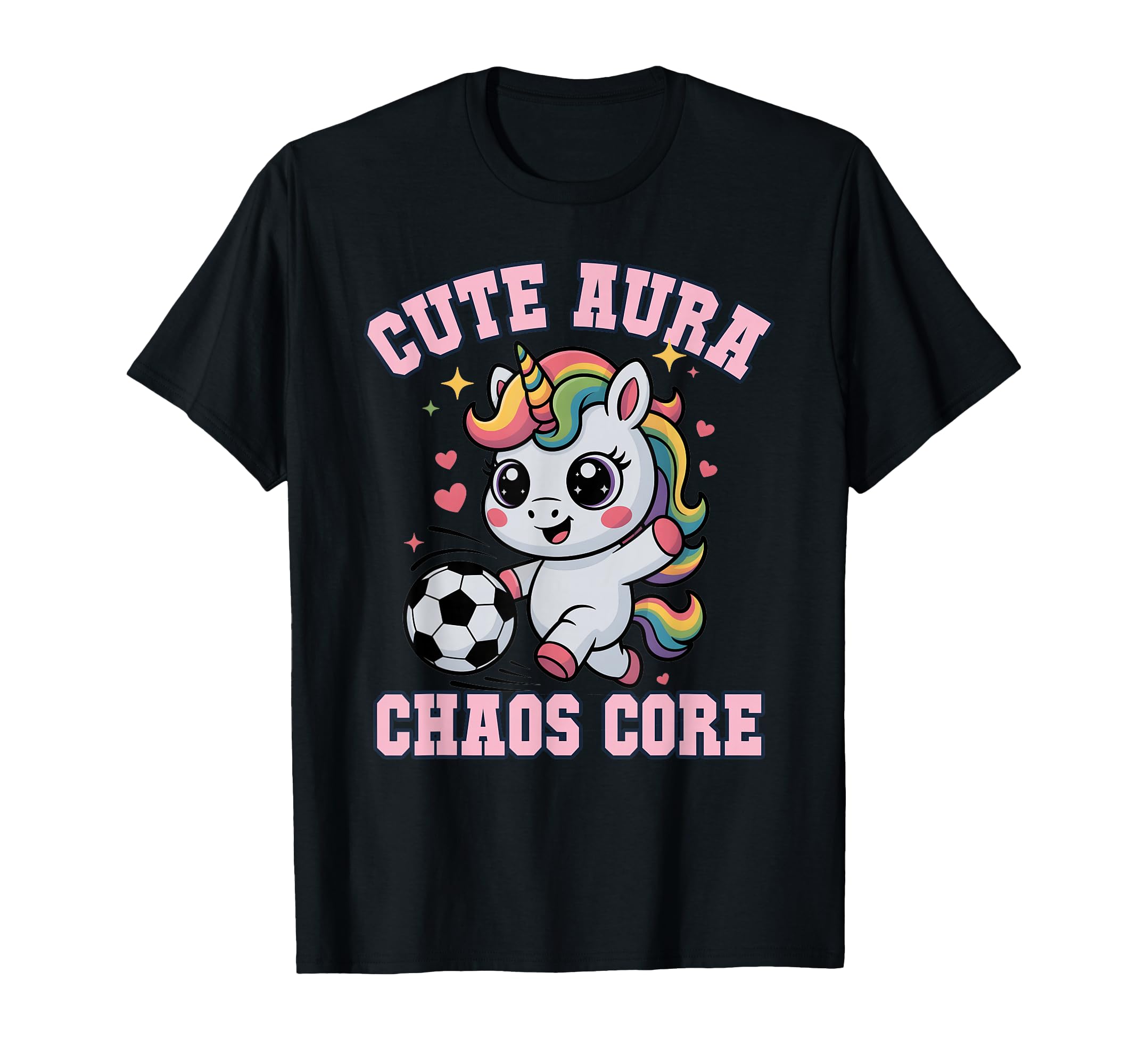 Soccer Unicorn Aura Chaos Core Gym Goalie T-Shirt - Minimalist Print Unisex - T-Shirt, Sweatshirt, Hoodie