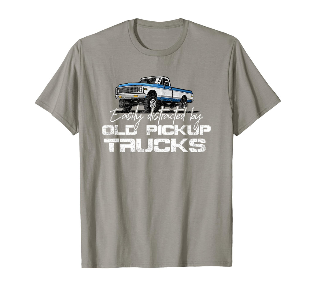 Easily Distracted Old Pickup Trucks T-Shirt - Aesthetic Graphic Unisex - T-Shirt, Sweatshirt, Hoodie