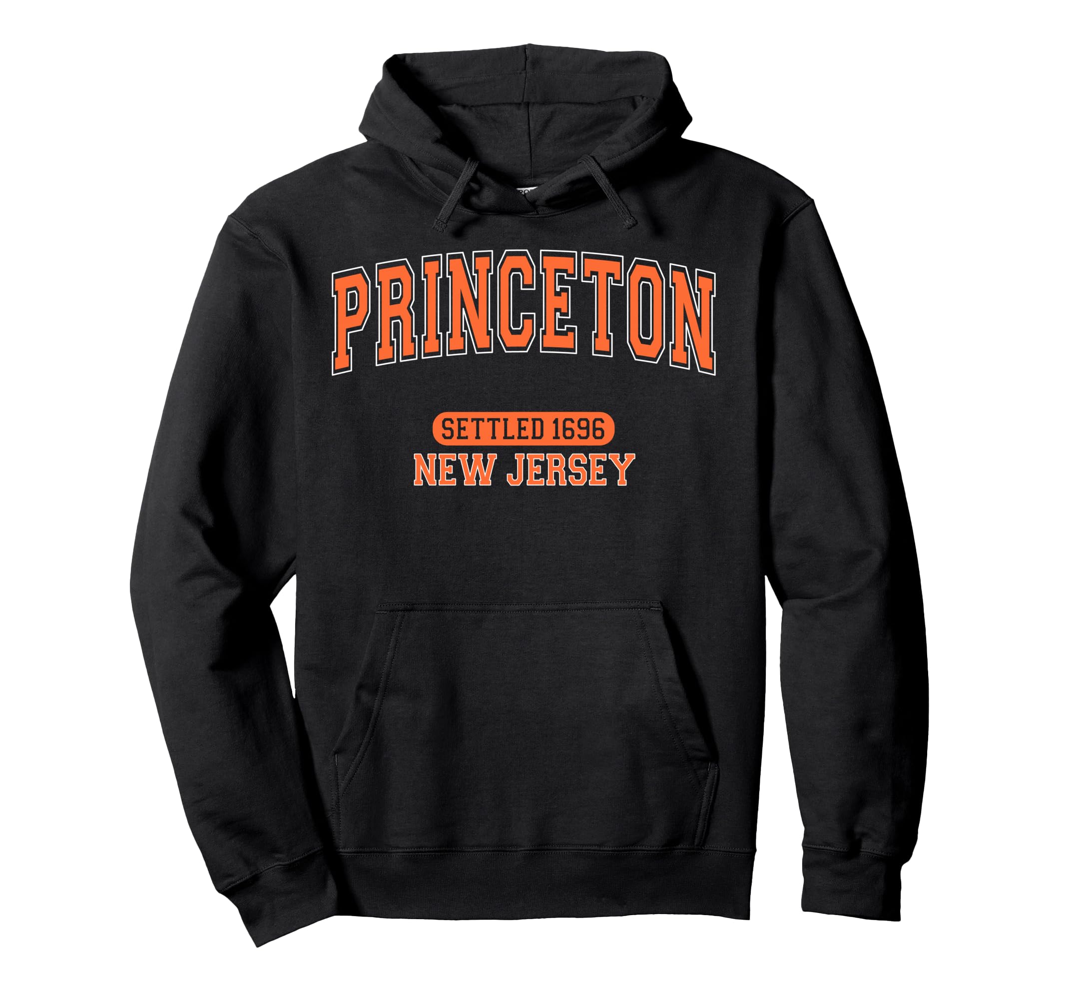 Princeton New Jersey Settled 1696 Hoodie - Aesthetic Graphic Men Women - T-Shirt, Sweatshirt, Hoodie
