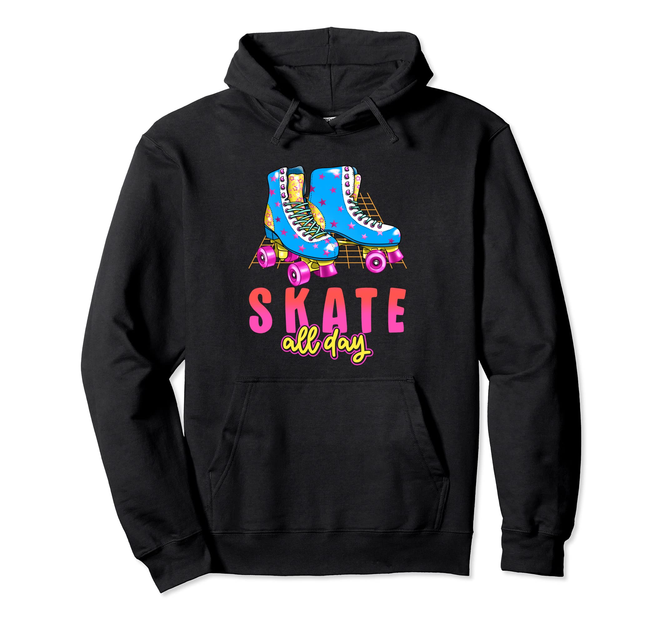 Skate All Day Rollerblades Roller Skates Hoodie - Unique Graphic for Adults - T-Shirt, Sweatshirt, Hoodie