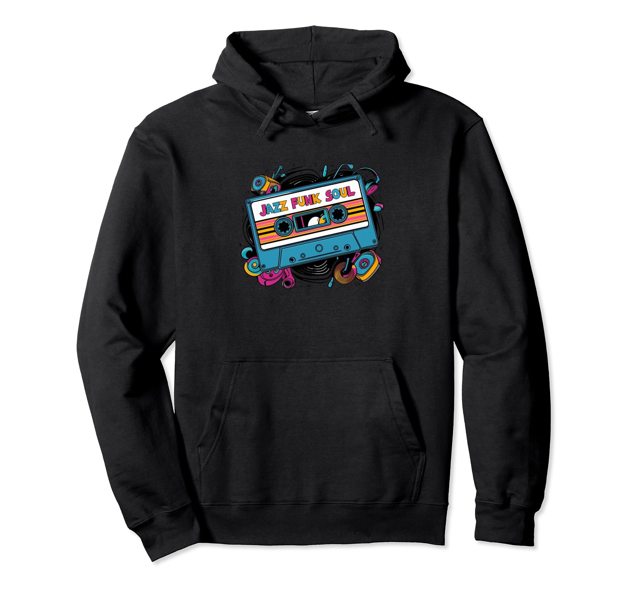 Mix Tape Cassette Jazz Funk Soul Music Hoodie - Minimalist Print Men Women - T-Shirt, Sweatshirt, Hoodie