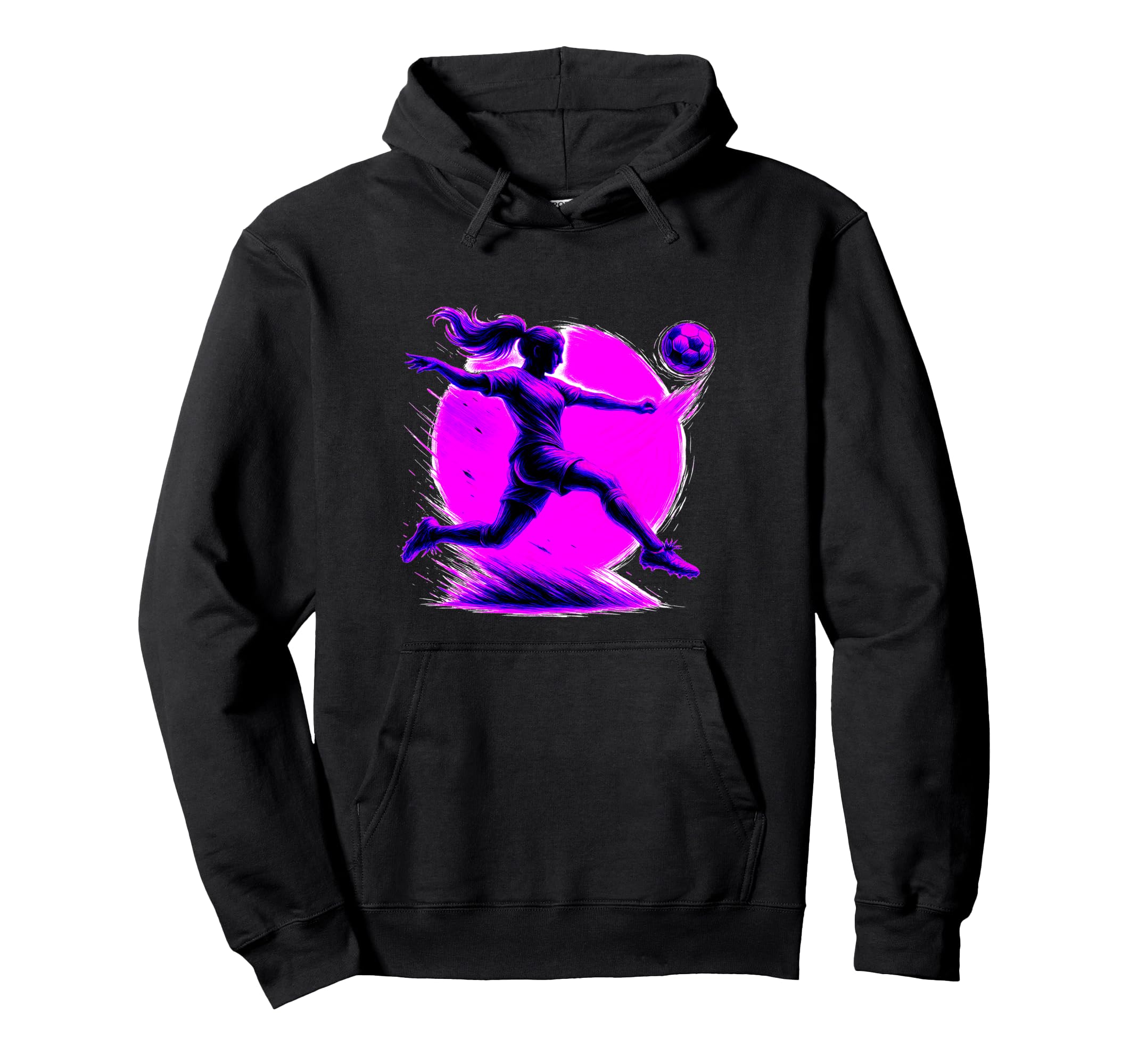 Soccer Player Powerful Kick Athletic Hoodie - Minimalist Print Men Women - T-Shirt, Sweatshirt, Hoodie