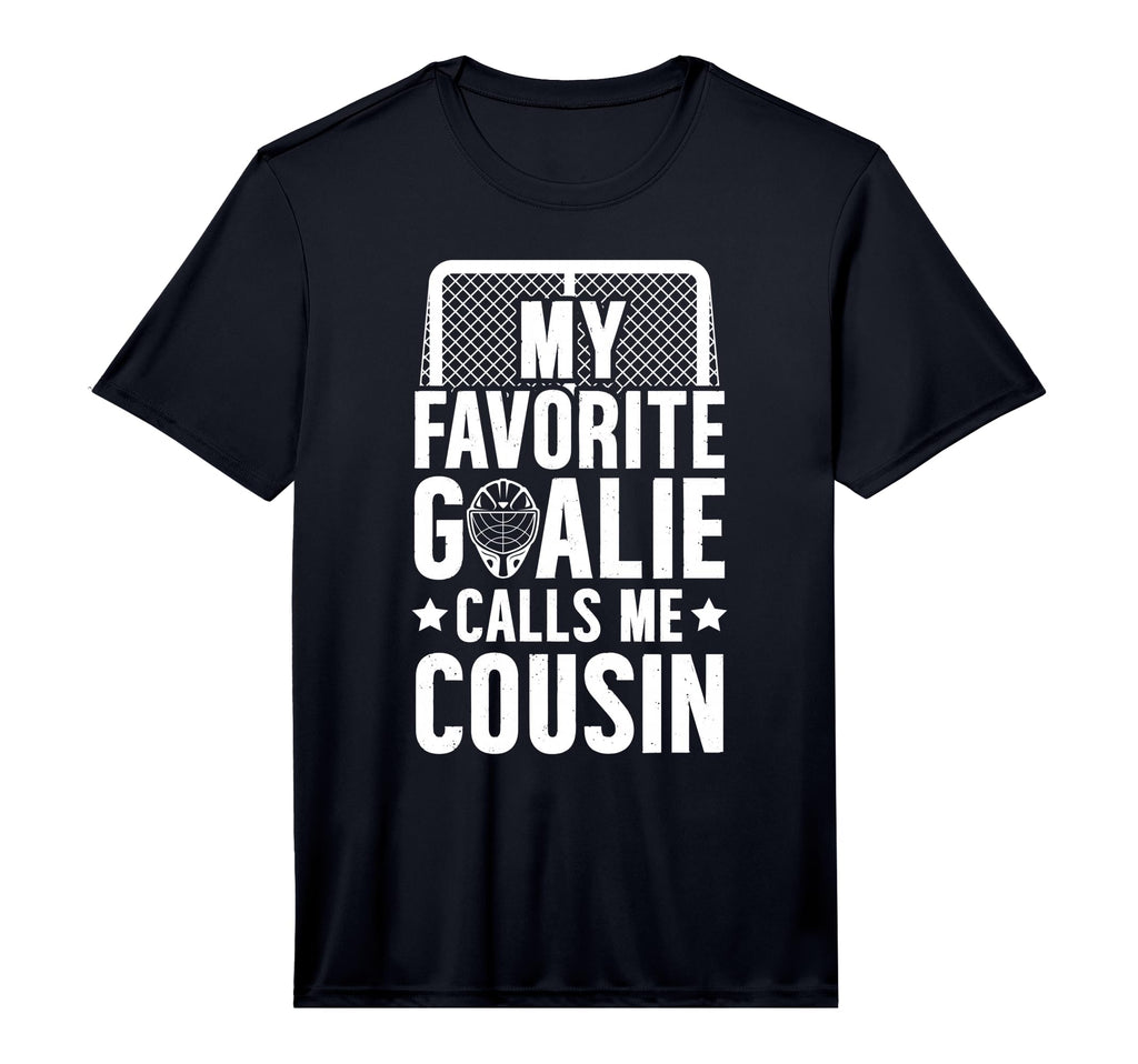 My Favorite Hockey Goalie Cousin T-Shirt - Trendy Graphic for Adults - T-Shirt, Sweatshirt, Hoodie