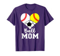 Ball Mom Funny Baseball Softball T-Shirt - Casual Everyday Wear for Adults - T-Shirt, Sweatshirt, Hoodie