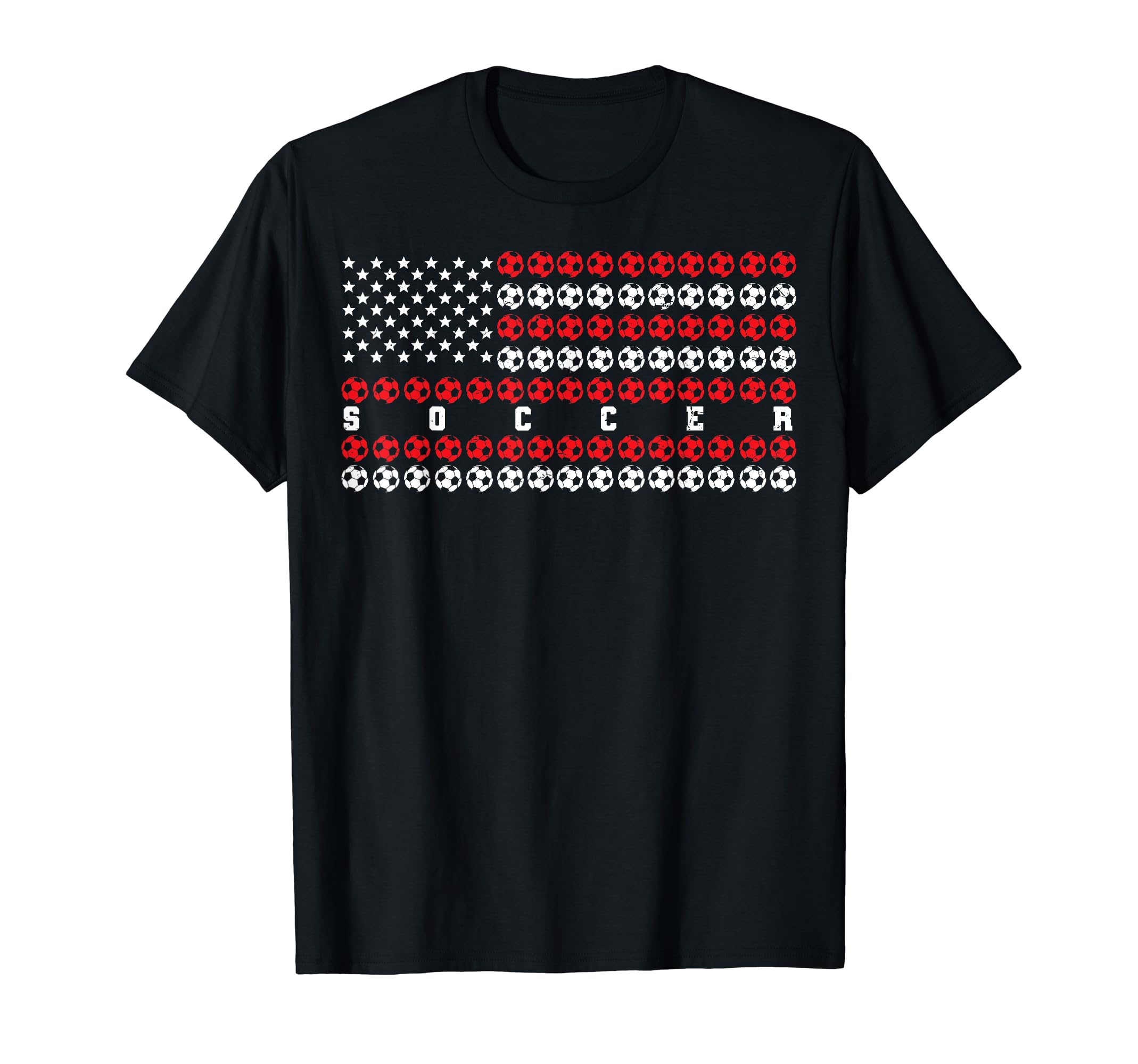 Usa Flag 4Th July Soccer Player T-Shirt - Novelty Apparel for Adults - T-Shirt, Sweatshirt, Hoodie