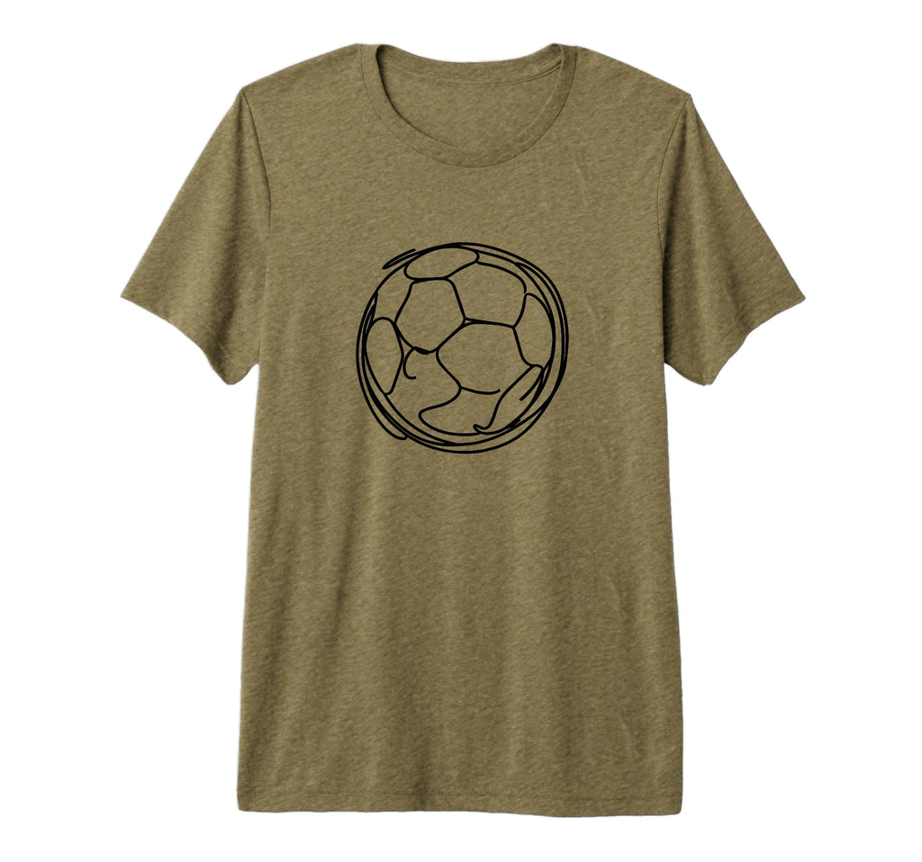 Soccer Ball Goal Keeper Tri Blend T-Shirt - Minimalist Print Men Women - T-Shirt, Sweatshirt, Hoodie