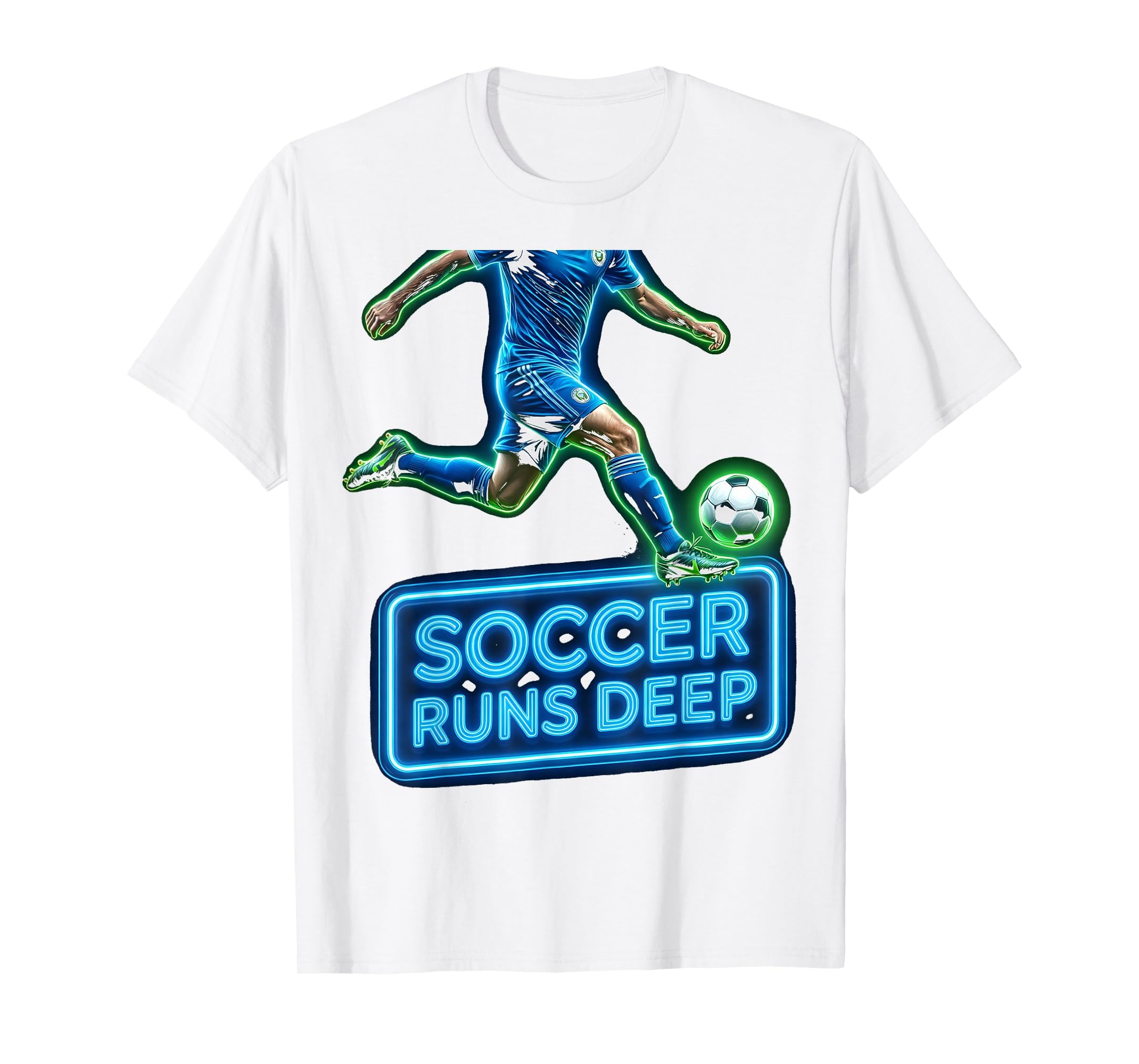 Soccer Runs Deep Mens Passion T-Shirt - Unique Graphic Unisex - T-Shirt, Sweatshirt, Hoodie