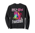 Just Who Loves Football Player Sweatshirt - Aesthetic Graphic Men Women - T-Shirt, Sweatshirt, Hoodie