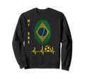 I Love Brazil Soccer Ball Sweatshirt - Novelty Apparel for Adults - T-Shirt, Sweatshirt, Hoodie