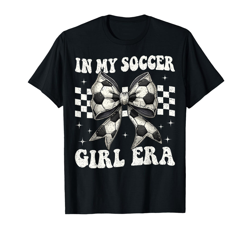 My Soccer Era Coquette Bow Soccer T-Shirt - Novelty Apparel for Adults - T-Shirt, Sweatshirt, Hoodie