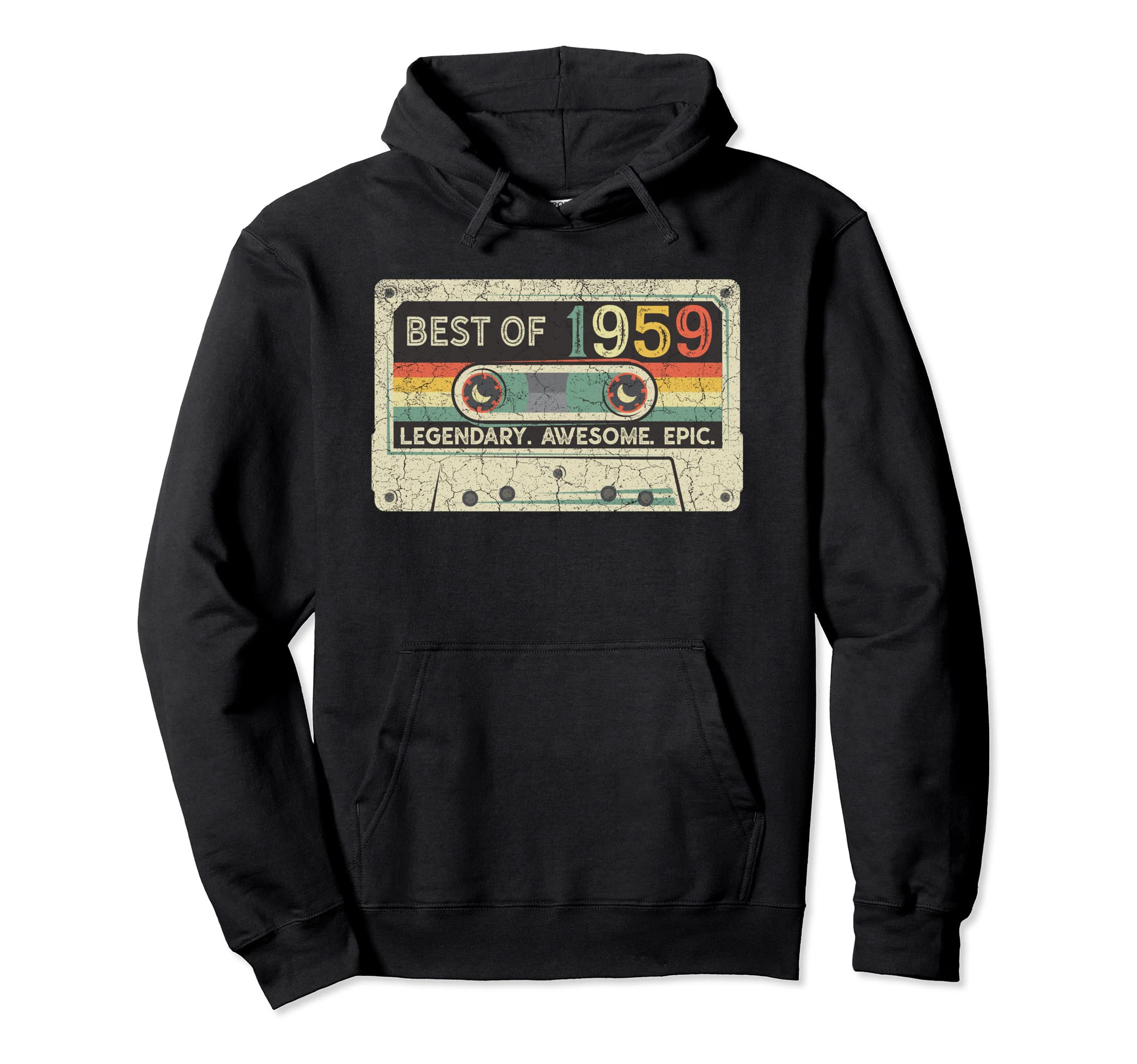 1959 Cassette Tape 63Th Birthday Hoodie - Casual Everyday Wear Unisex - T-Shirt, Sweatshirt, Hoodie