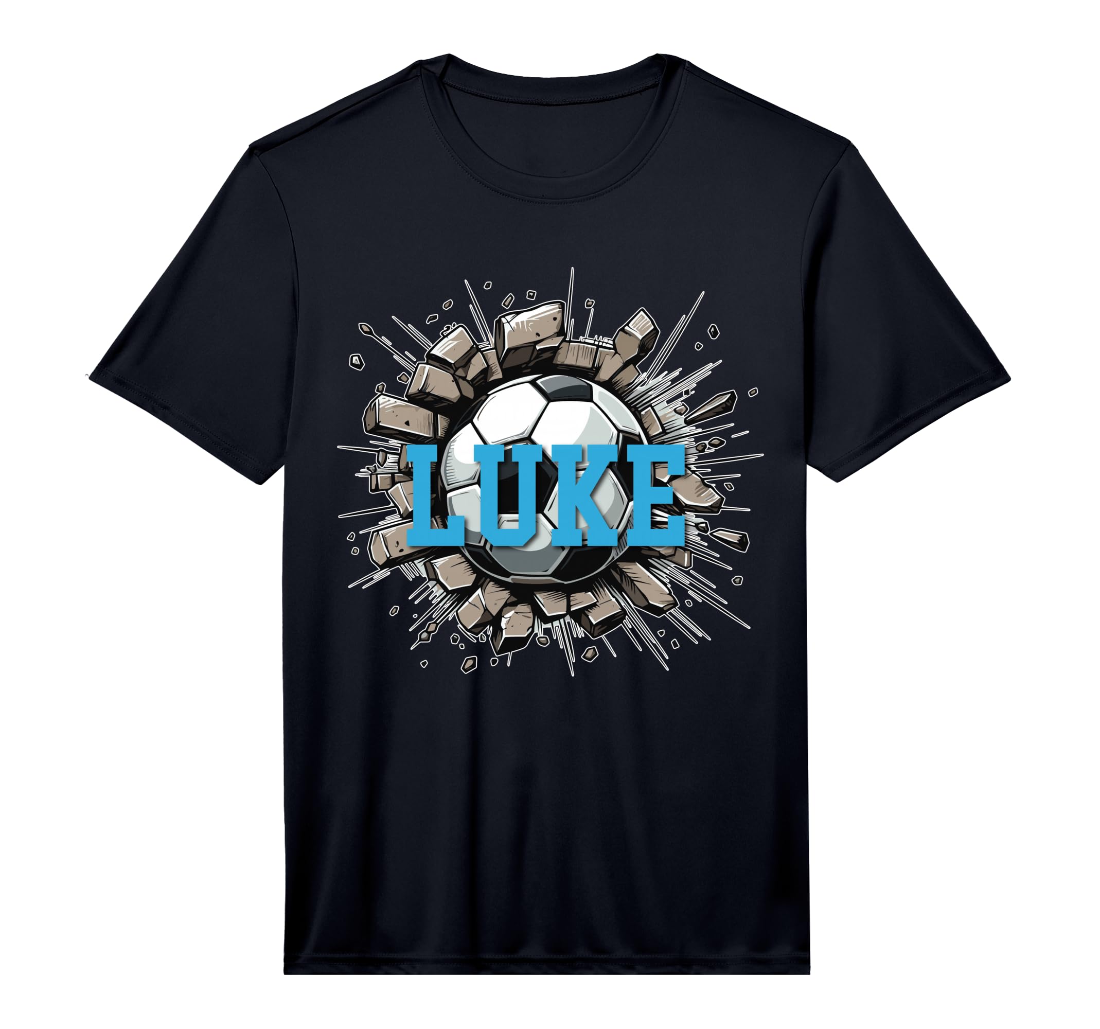 Luke Soccer Custom Name Performance T-Shirt - Graphic Print Men Women - T-Shirt, Sweatshirt, Hoodie