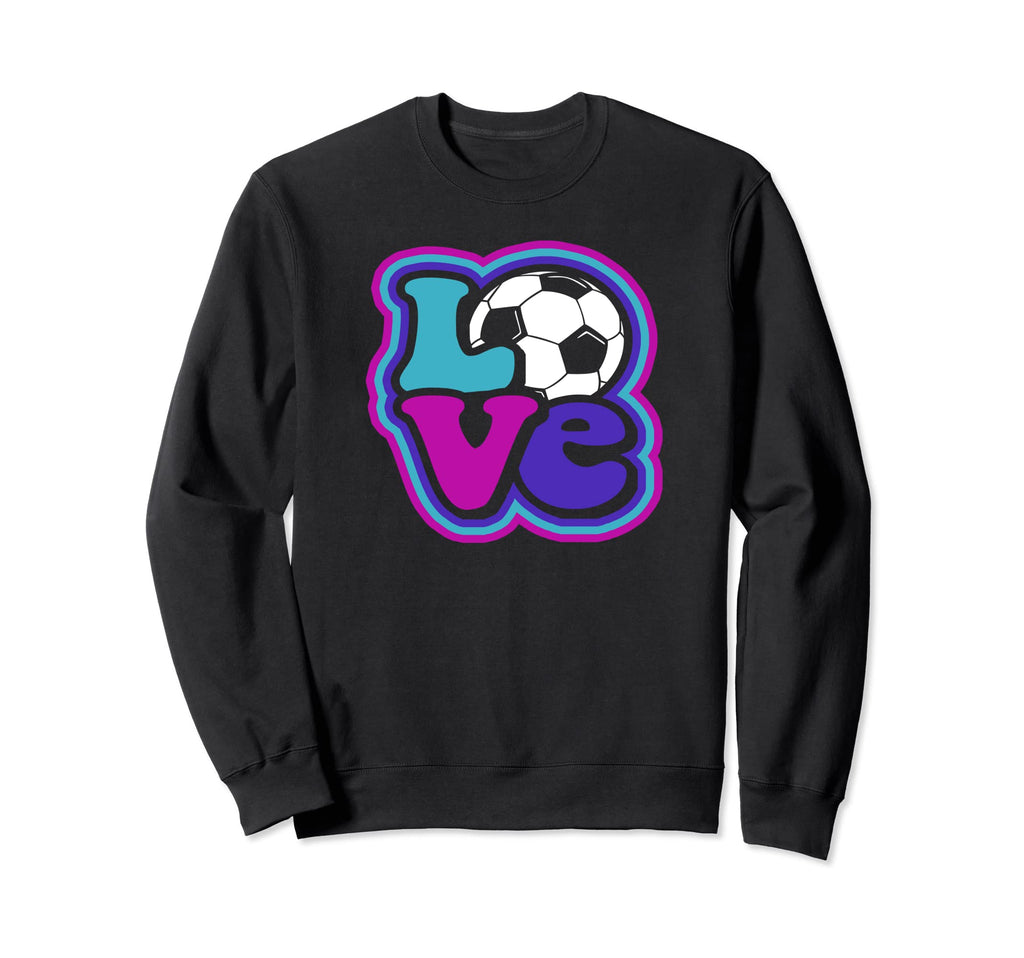 Soccer Love Teen Blue Purple Sweatshirt - Minimalist Print for Adults - T-Shirt, Sweatshirt, Hoodie