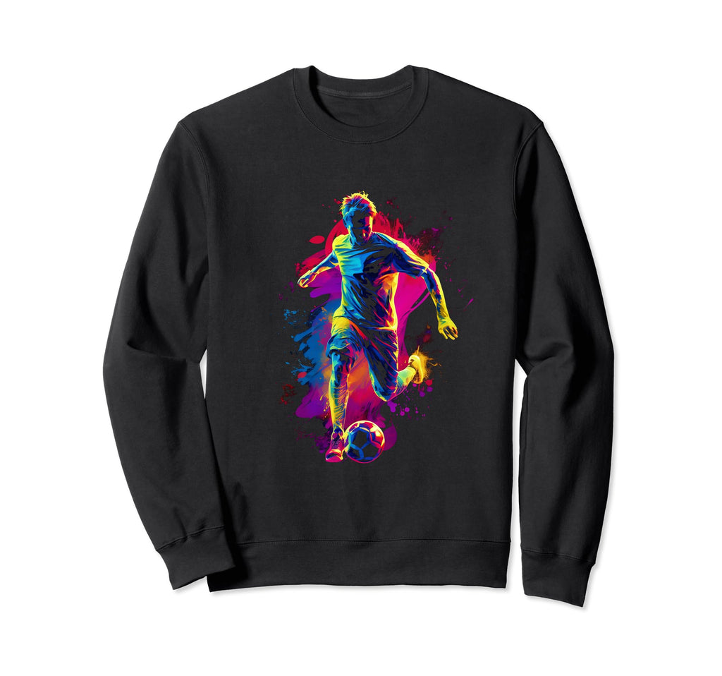 Soccer Colorful Player Goal Team Sweatshirt - Unique Graphic for Adults - T-Shirt, Sweatshirt, Hoodie