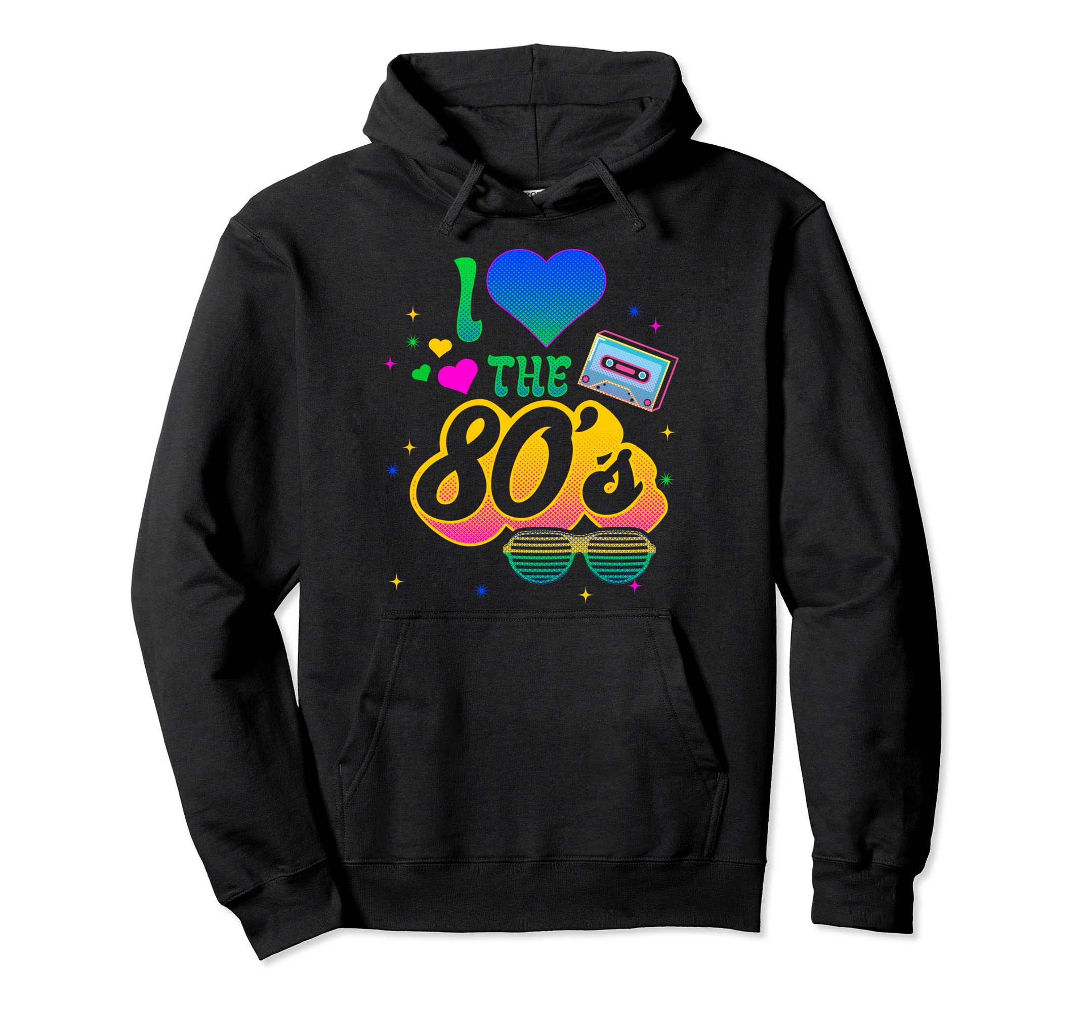 I Love Eighties Sunglasses Cassette Mixtape Hoodie - Novelty Apparel Unisex - T-Shirt, Sweatshirt, Hoodie