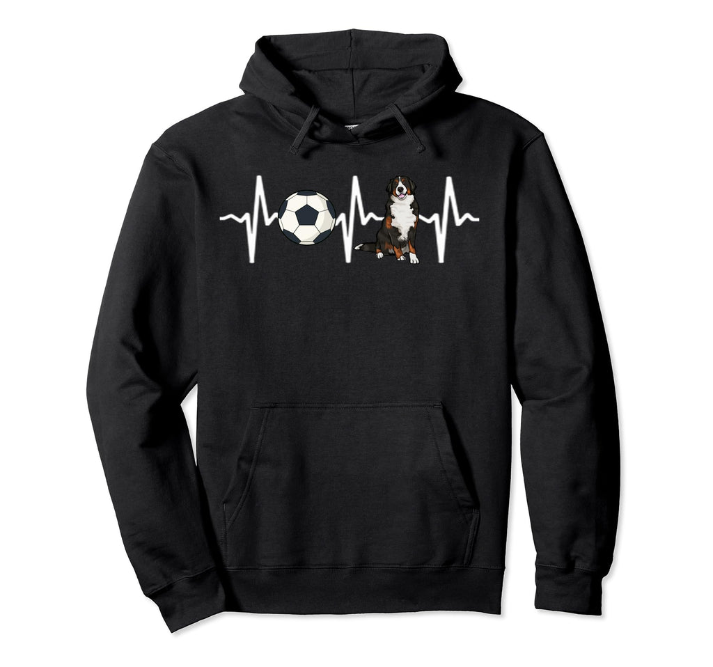 Soccer Bernese Mountain Dog Hoodie - Casual Everyday Wear for Adults - T-Shirt, Sweatshirt, Hoodie
