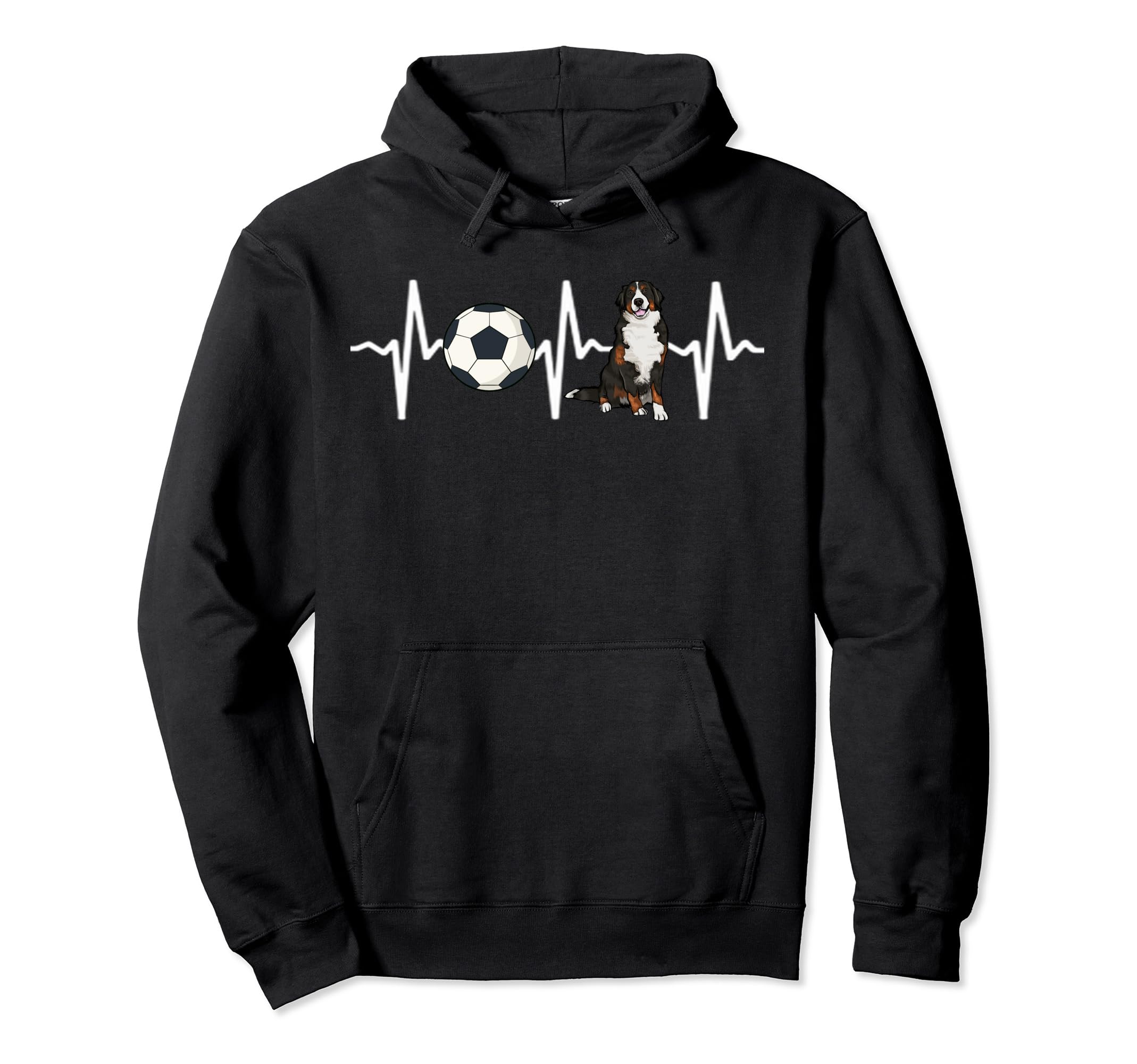 Soccer Bernese Mountain Dog Hoodie - Casual Everyday Wear for Adults - T-Shirt, Sweatshirt, Hoodie