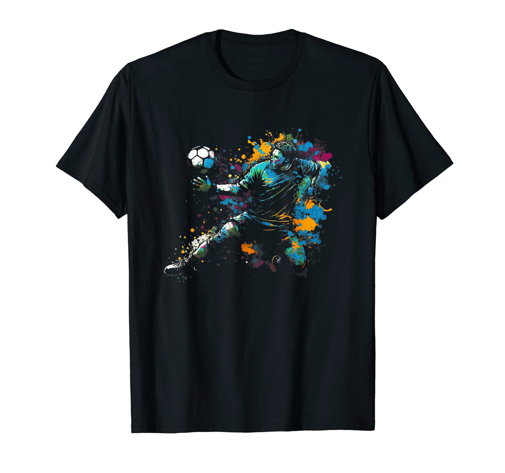 Soccer Goalkeeper Splash Art Goalkeeper T-Shirt - Graphic Print Unisex - T-Shirt, Sweatshirt, Hoodie