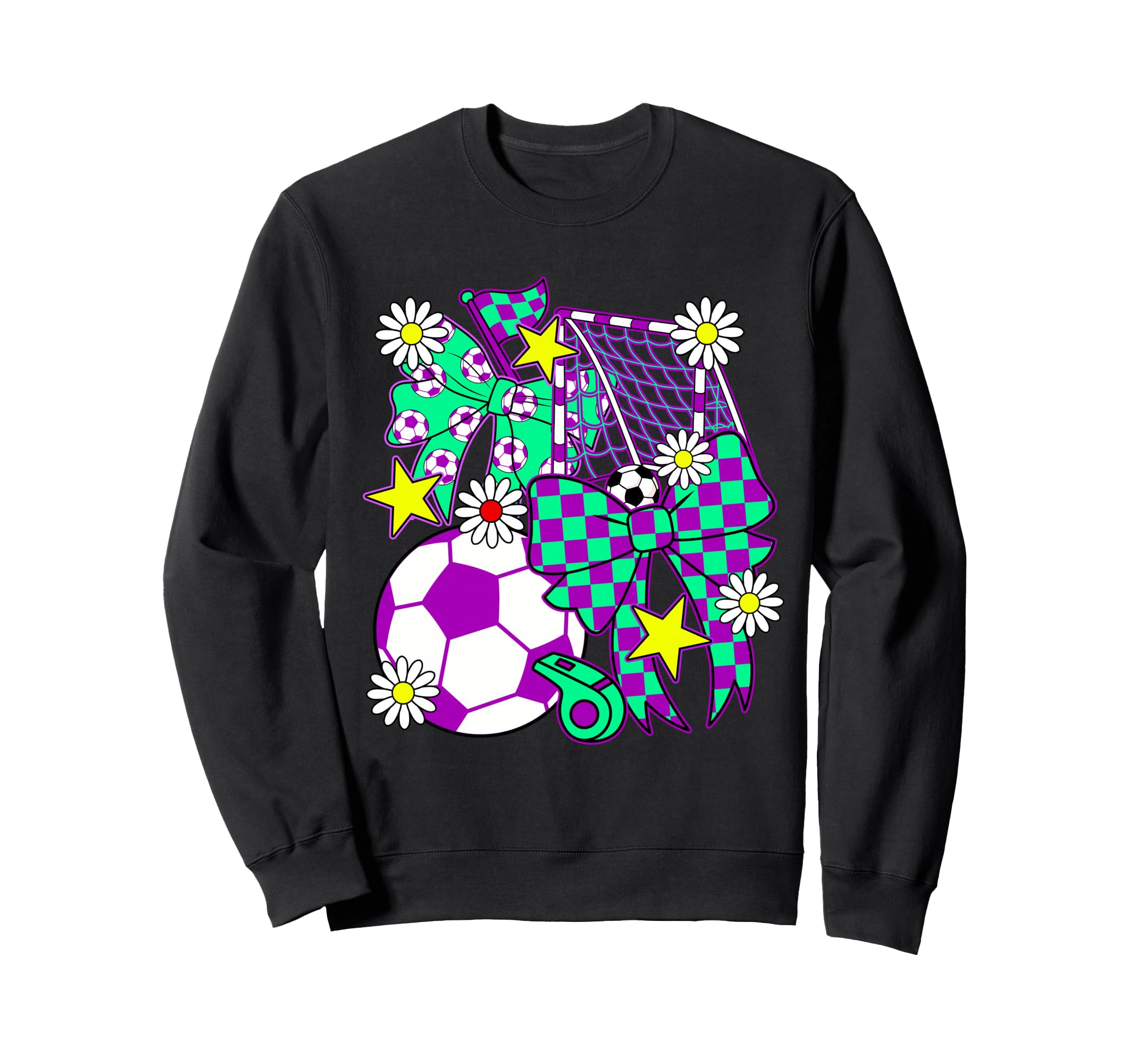 Soccer Ball Mama Coquette Bow Sweatshirt - Custom Art Print for Adults - T-Shirt, Sweatshirt, Hoodie