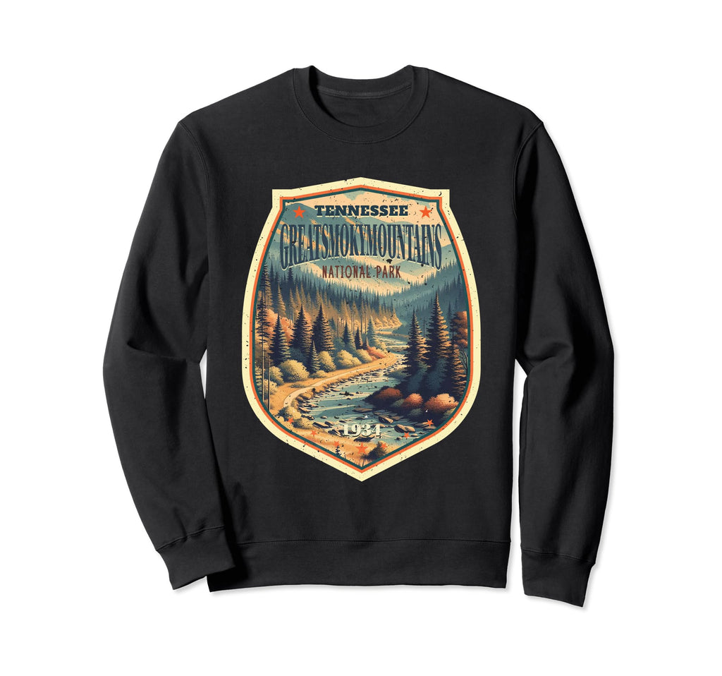 Great Smoky Mountains National Park River Sweatshirt - Graphic Print Unisex - T-Shirt, Sweatshirt, Hoodie