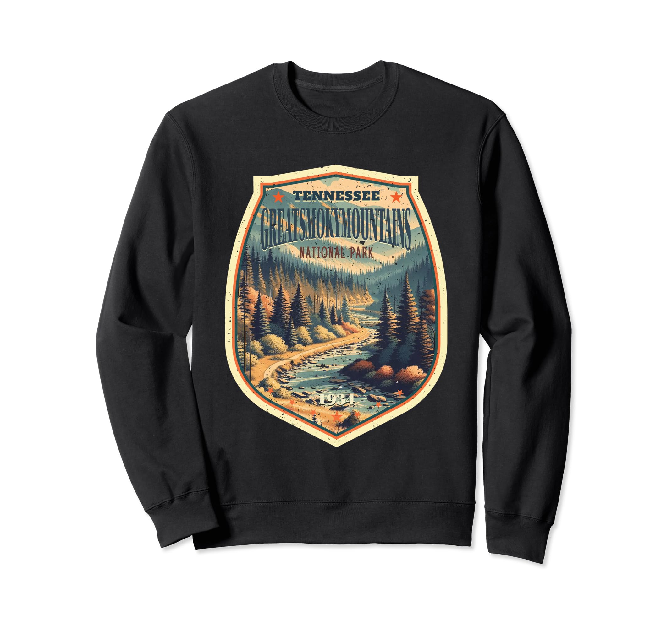 Great Smoky Mountains National Park River Sweatshirt - Graphic Print Unisex - T-Shirt, Sweatshirt, Hoodie