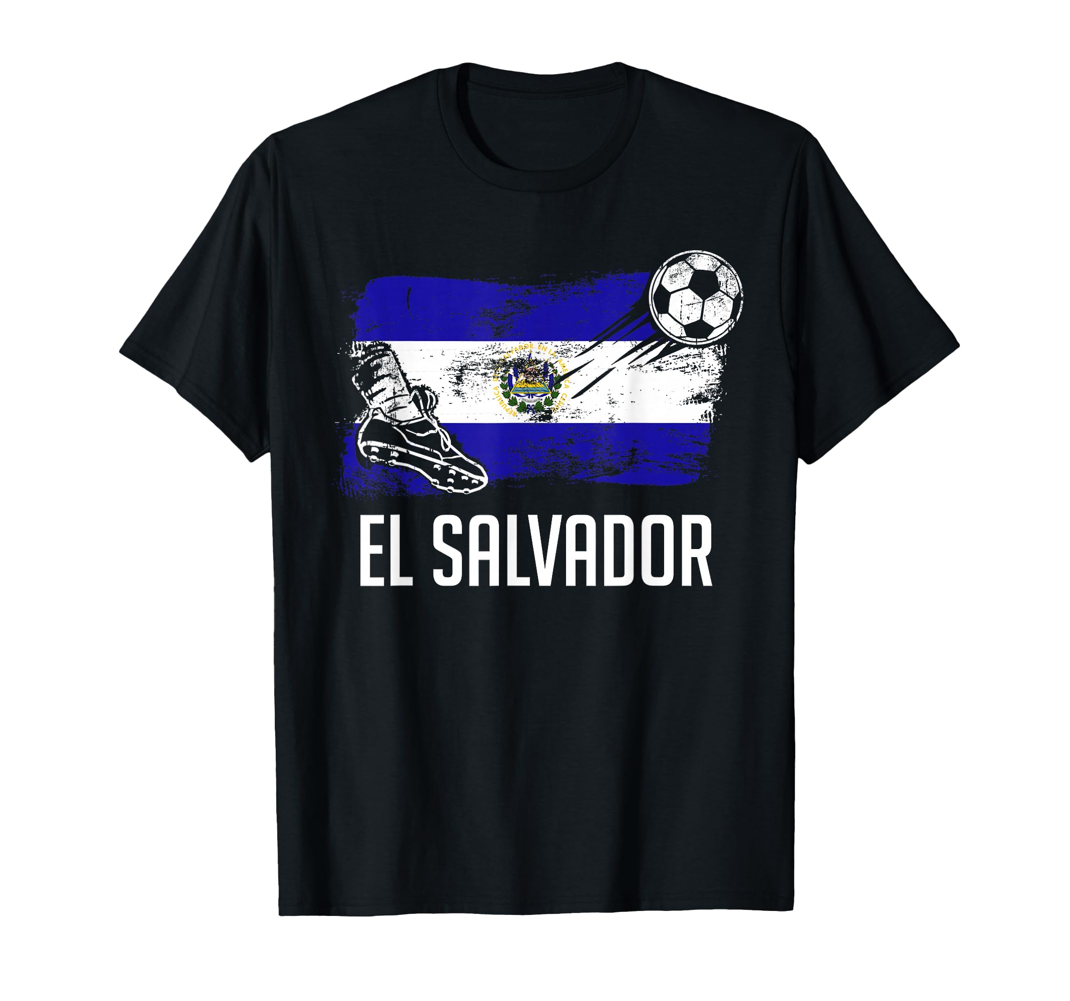 El Salvador Flag Salvadorean Soccer T-Shirt - Minimalist Print Men Women - T-Shirt, Sweatshirt, Hoodie