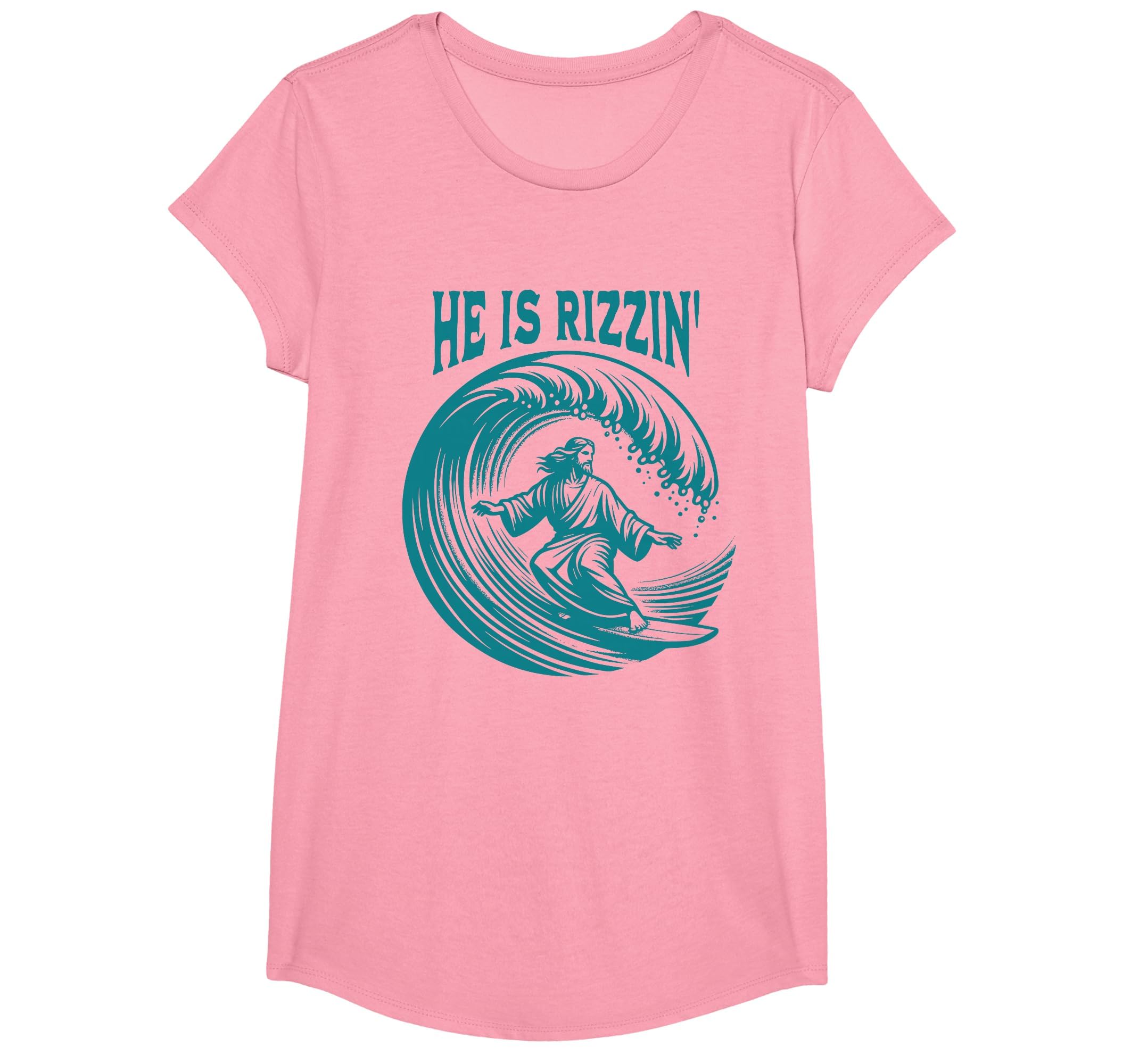 He Is Rizzin Christian Jesus Surfing T-Shirt - Custom Art Print Men Women - T-Shirt, Sweatshirt, Hoodie