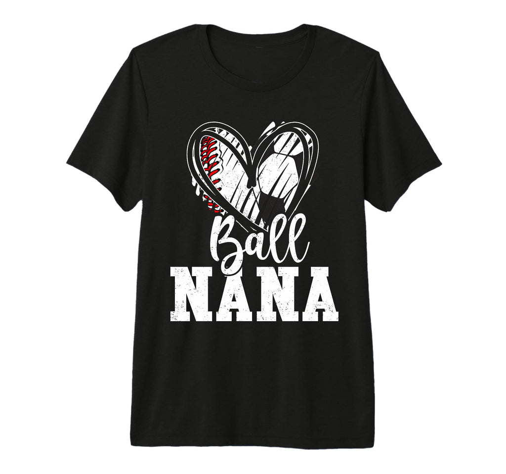 Ball Nana Baseball Soccer Grandma Tri T-Shirt - Minimalist Print Men Women - T-Shirt, Sweatshirt, Hoodie