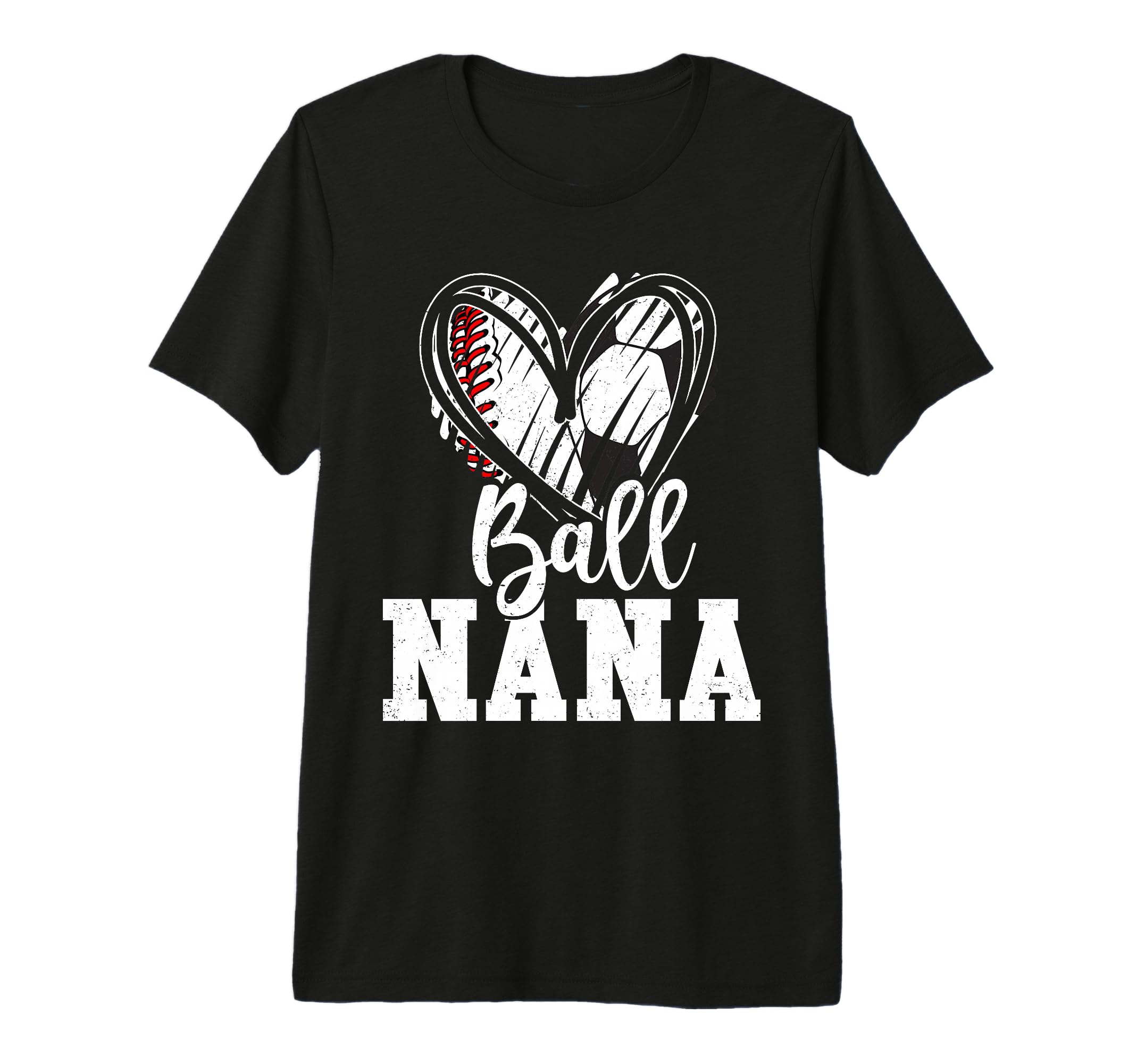 Ball Nana Baseball Soccer Grandma Tri T-Shirt - Minimalist Print Men Women - T-Shirt, Sweatshirt, Hoodie