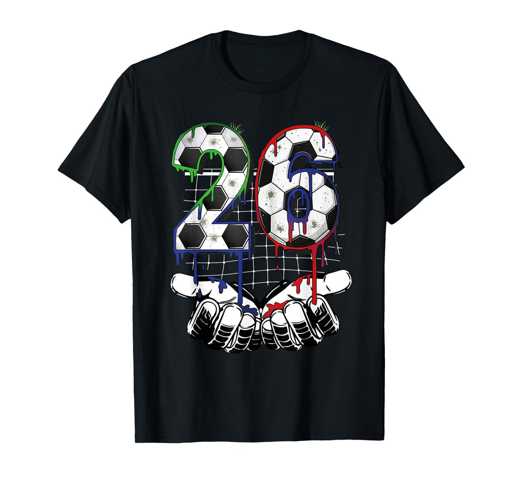 Soccer Ice Cream Drip Number 26 T-Shirt - Fun Novelty Design for Adults - T-Shirt, Sweatshirt, Hoodie