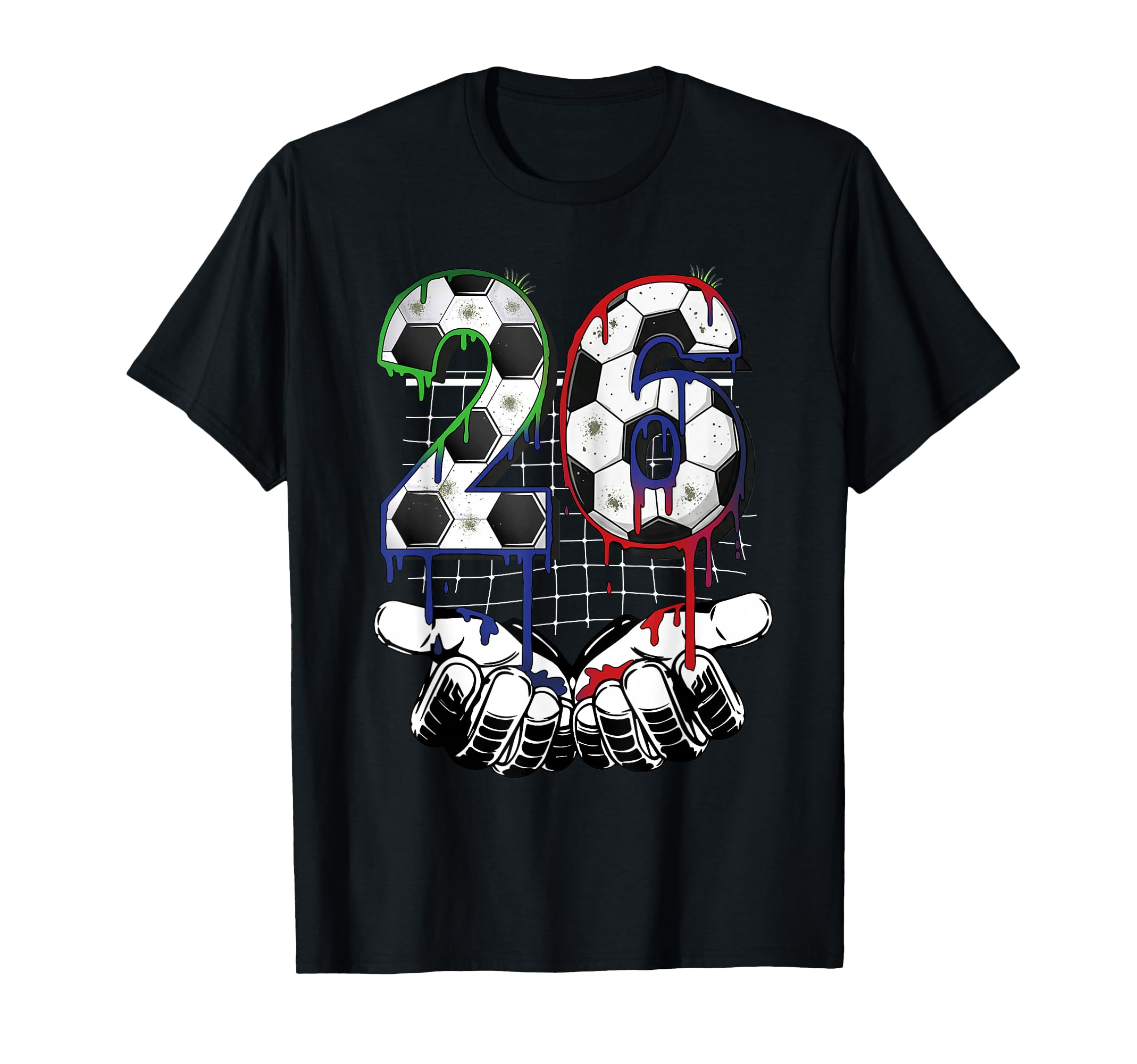 Soccer Ice Cream Drip Number 26 Soccer T-Shirt - Aesthetic Graphic Unisex - T-Shirt, Sweatshirt, Hoodie