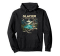 Glacier National Park Montana Nature Hoodie - Fun Novelty Design for Adults - T-Shirt, Sweatshirt, Hoodie